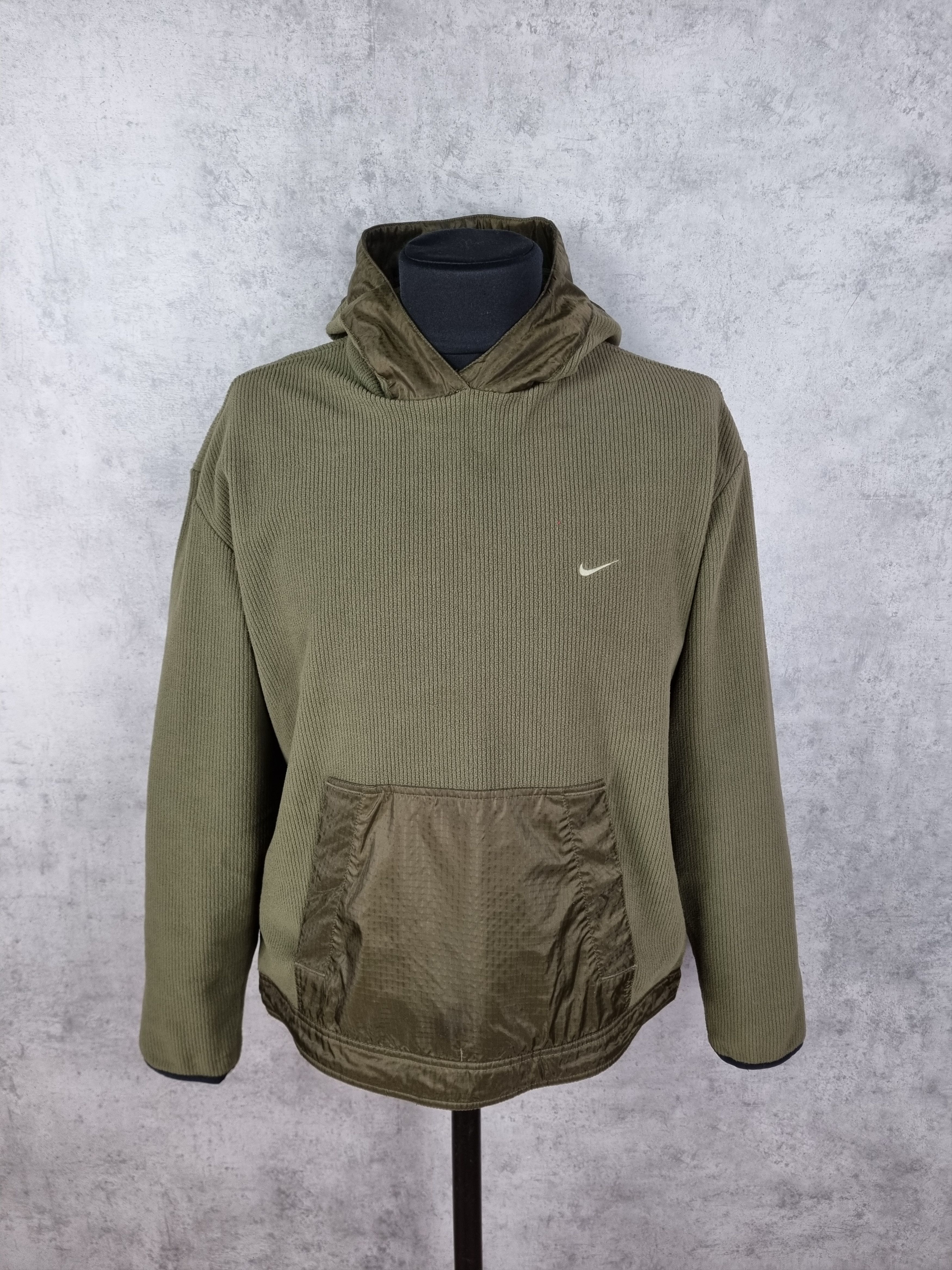 Nike × Vintage Vintage NIKE Small Swoosh Fleece Hoodie Travis Scott style Size US L / EU 52-54 / 3 - 3 Thumbnail