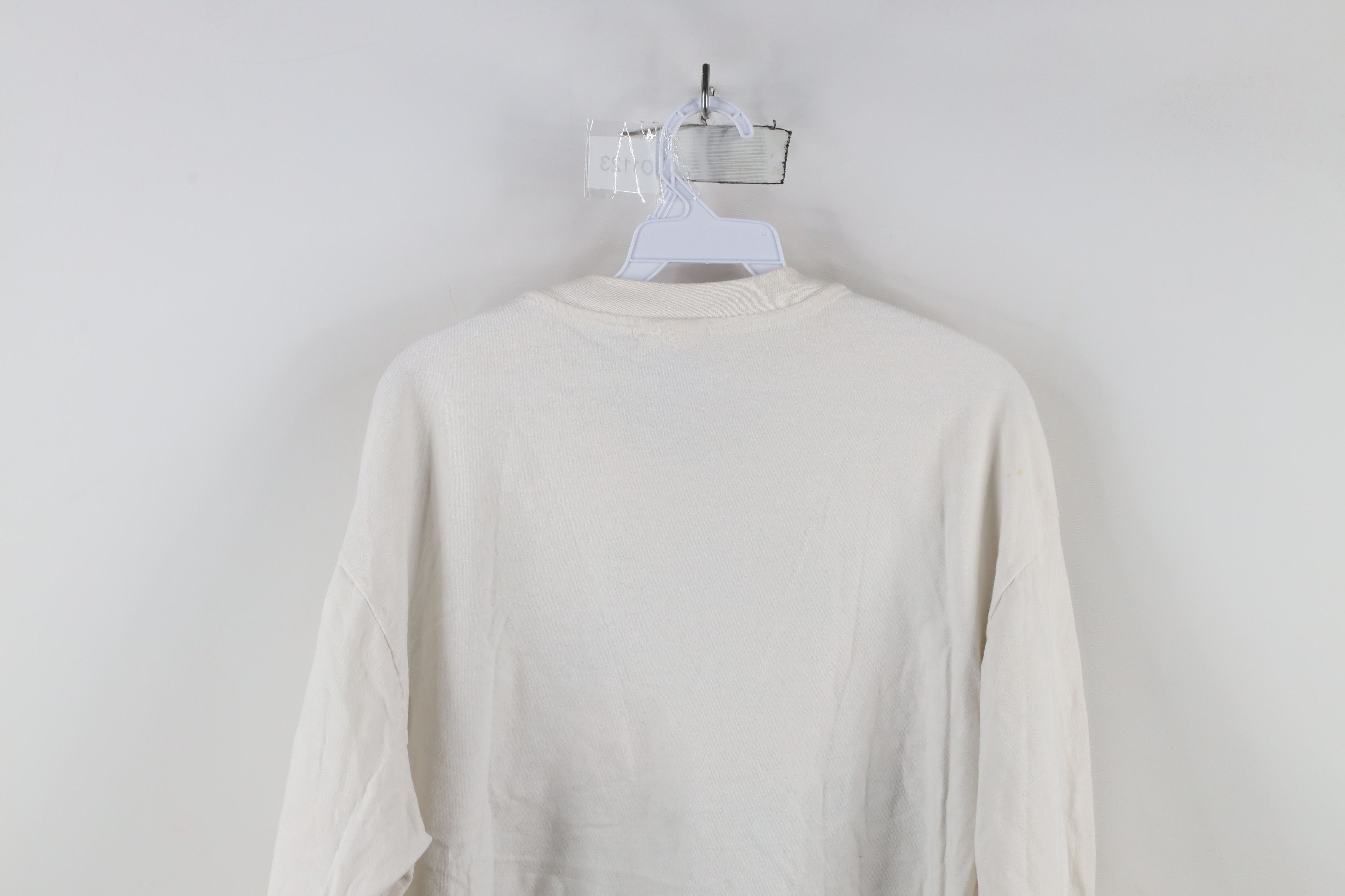 Vintage Vintage 90s Streetwear Over Print Long Sleeve T-Shirt White Size US XL / EU 56 / 4 - 14 Thumbnail