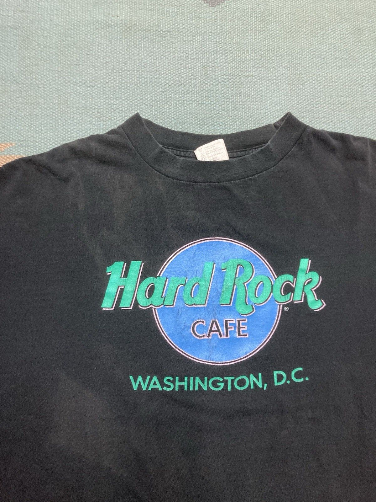 Hard Rock Cafe × Vintage t shirt Hard Rock Cafe Washington DC faded single stitch XL Size US XL / EU 56 / 4 - 4 Thumbnail