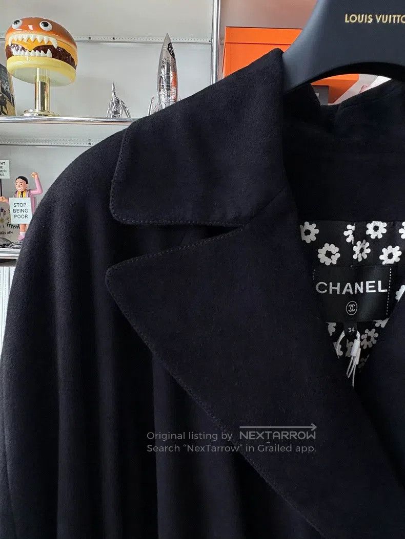 Chanel Chanel Black long windbreaker jacket Size XXS / US 00 / IT 34 - 2 Thumbnail