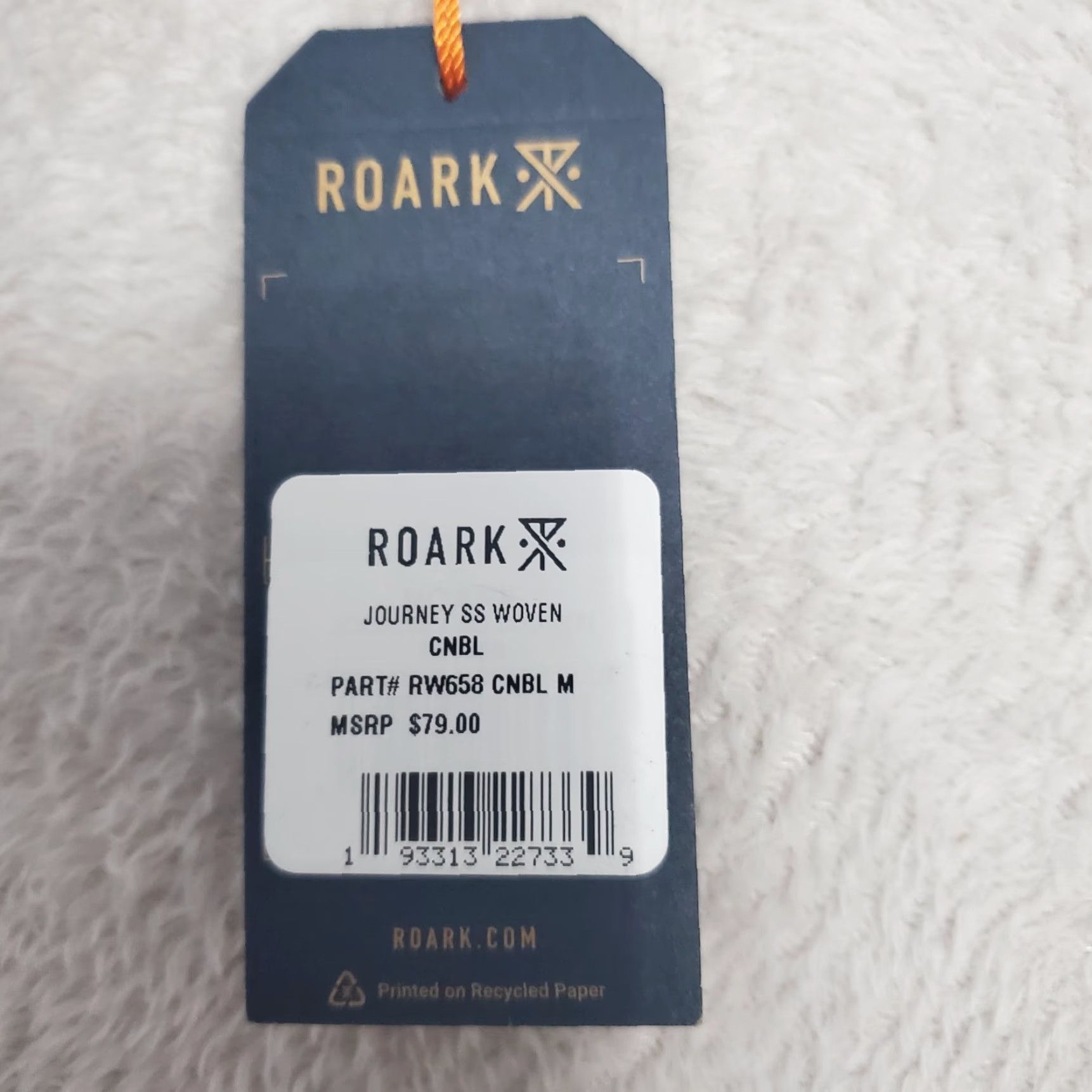 Roark Roark Journey SS Woven Shirt Men M Castagno Nannai Blue Organic Cotton Outdoors Size US M / EU 48-50 / 2 - 4 Thumbnail
