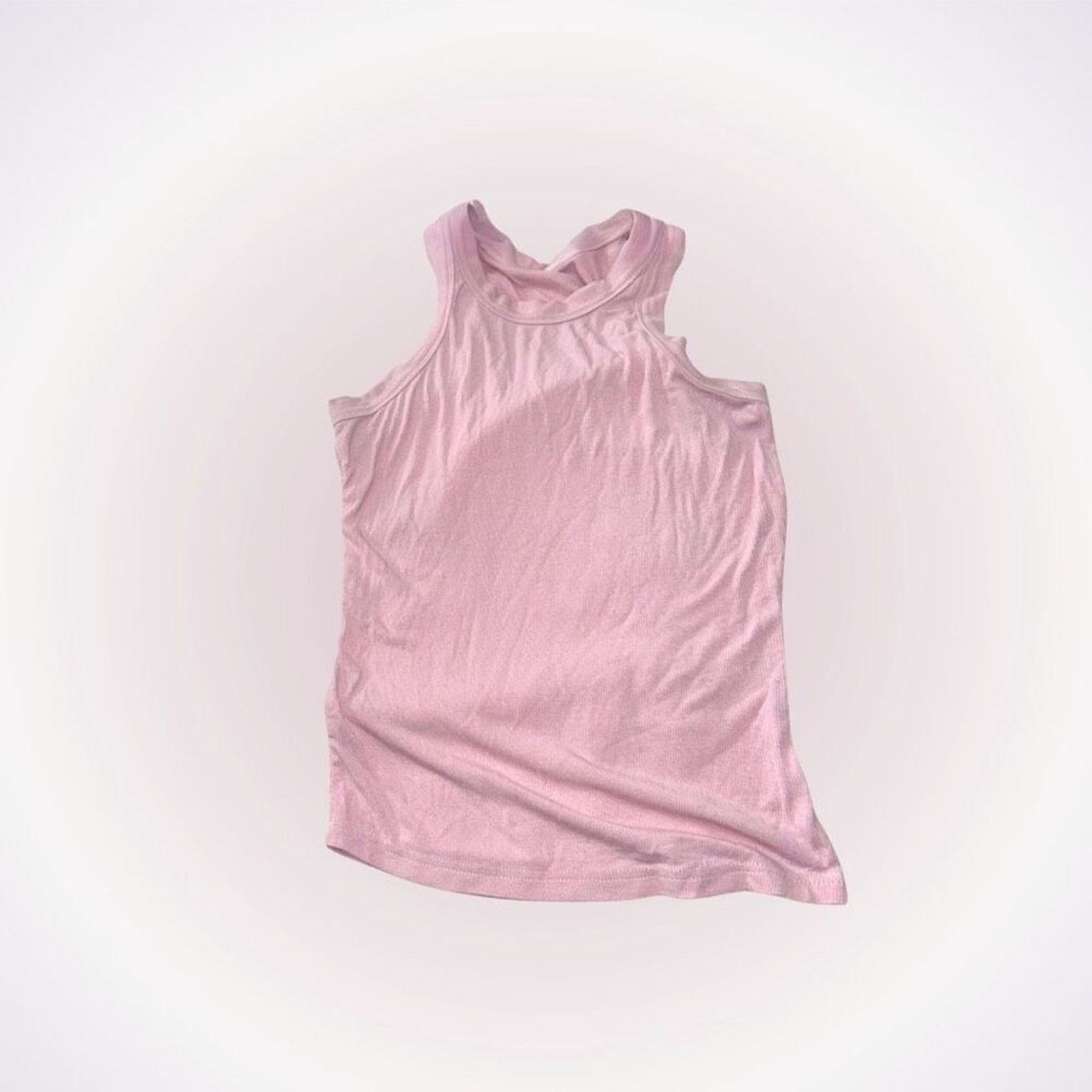 Other Pink Ribbed High-Neck Tank Top | Sz S Size S / US 4 / IT 40 - 1 Thumbnail