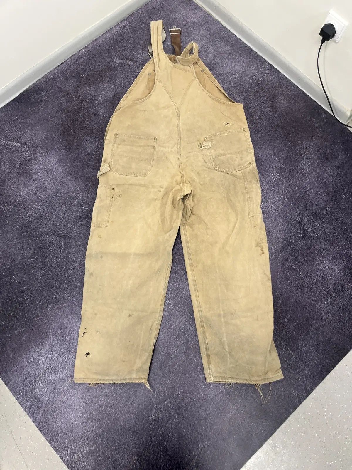 Carhartt × Vintage Vintage Carhartt Double Knee USA Faded Hype Work Overall Size US 40 / EU 56 - 2 Thumbnail