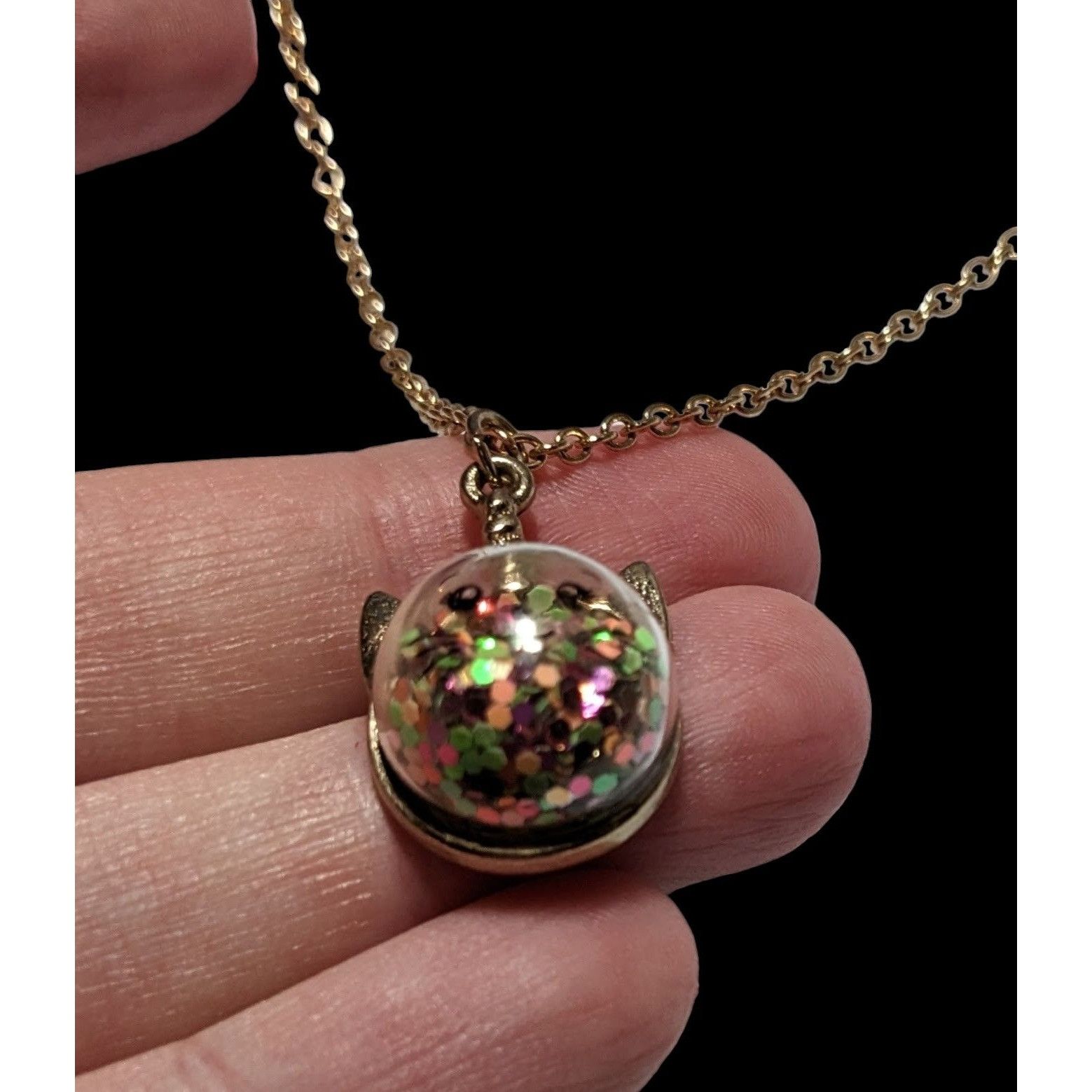 Other Rainbow Glitter Caticorn Necklace Size ONE SIZE - 6 Thumbnail