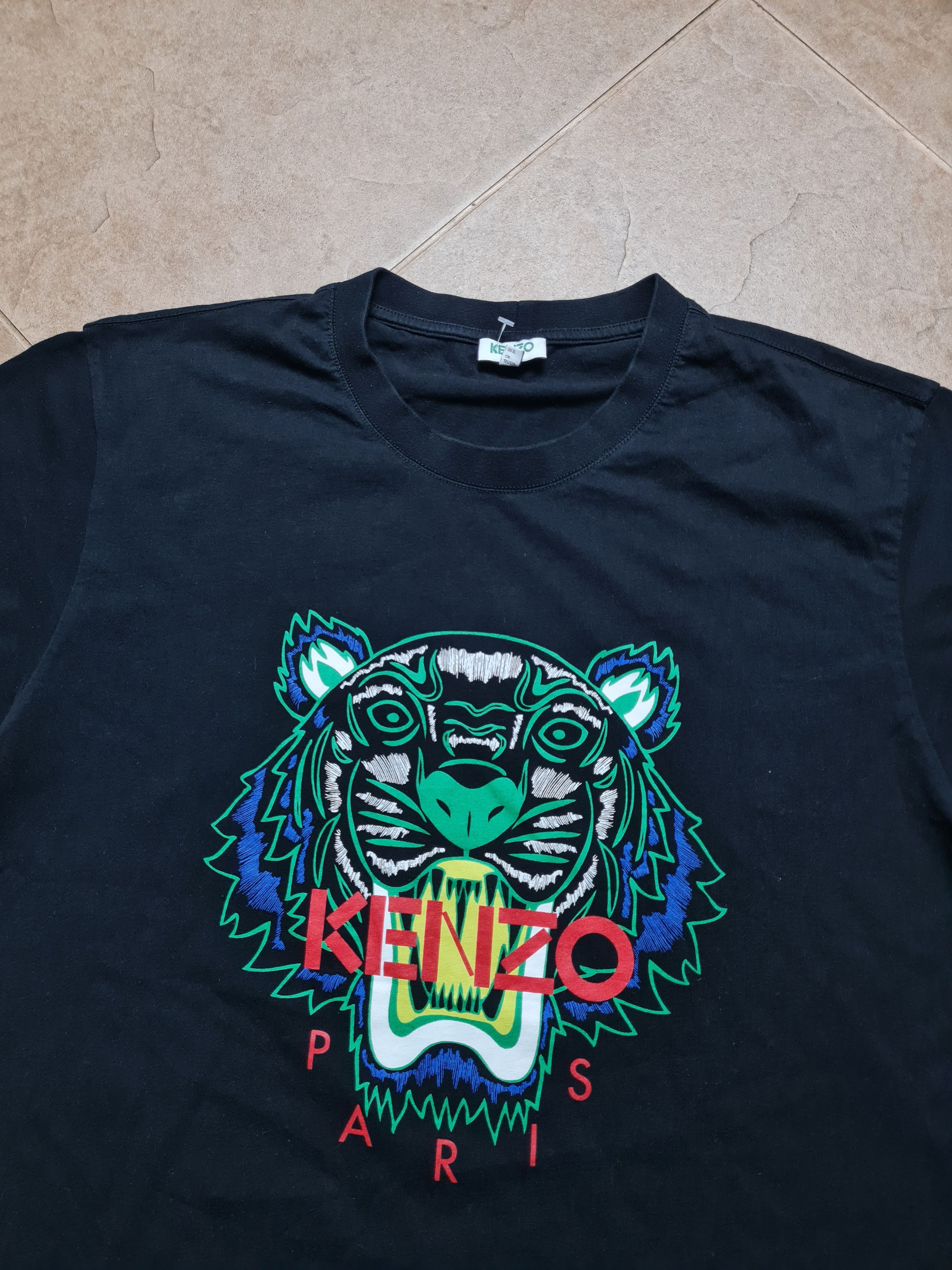 Kenzo T-Shrts Kenzo Shirts Black Big Logo Lion Japan Size XL Size US XL / EU 56 / 4 - 2 Thumbnail