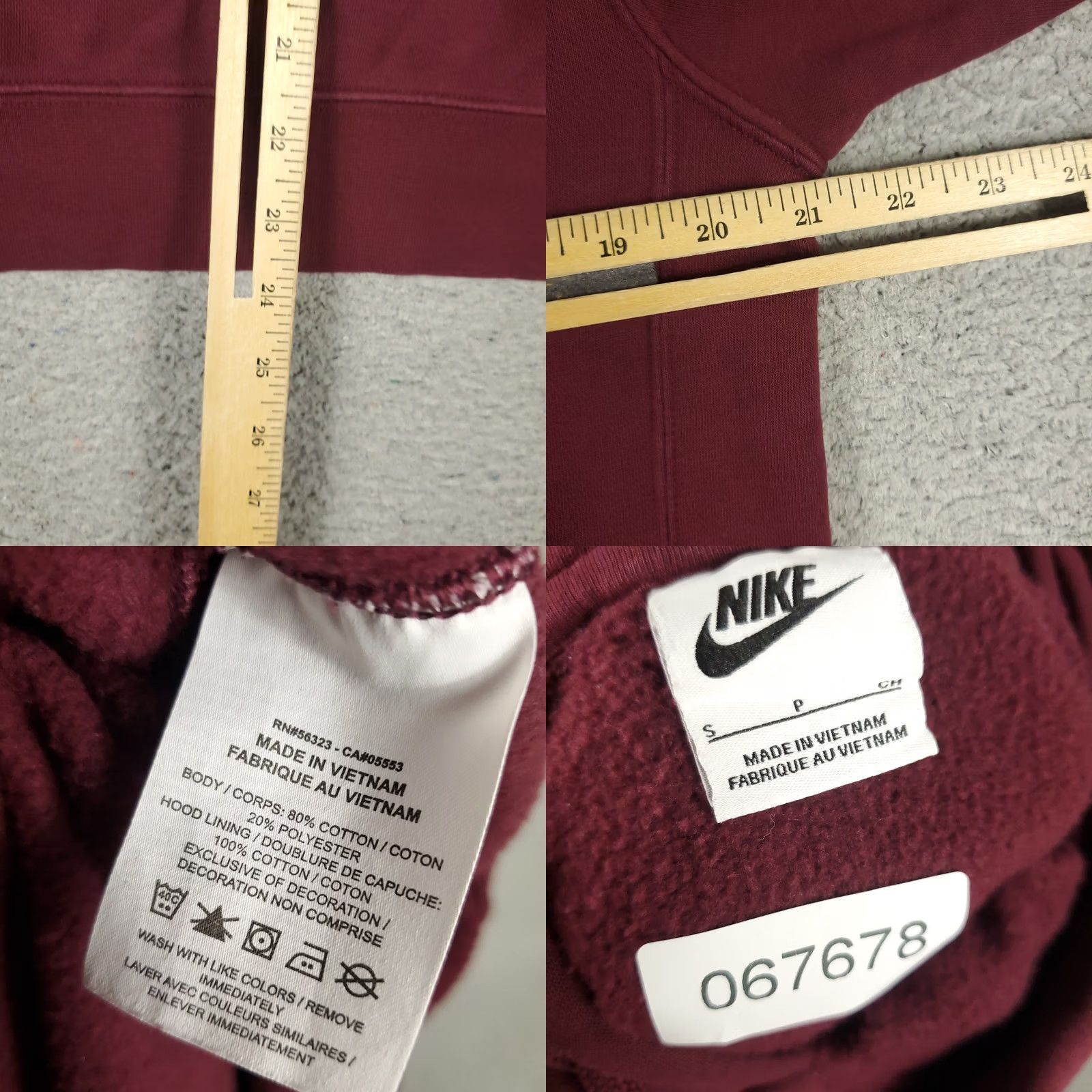 Nike Nike Hoodie Mens Size S Burgundy Pullover Sweatshirt Mock Neck Logo Swoosh Size US S / EU 44-46 / 1 - 8 Thumbnail
