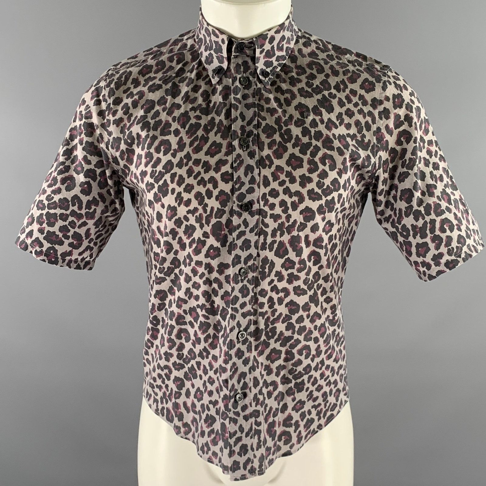 Marc Jacobs MARC JACOBS Grey Black Purple Animal Print Short Sleeve Size US XS / EU 42 / 0 - 1 Thumbnail