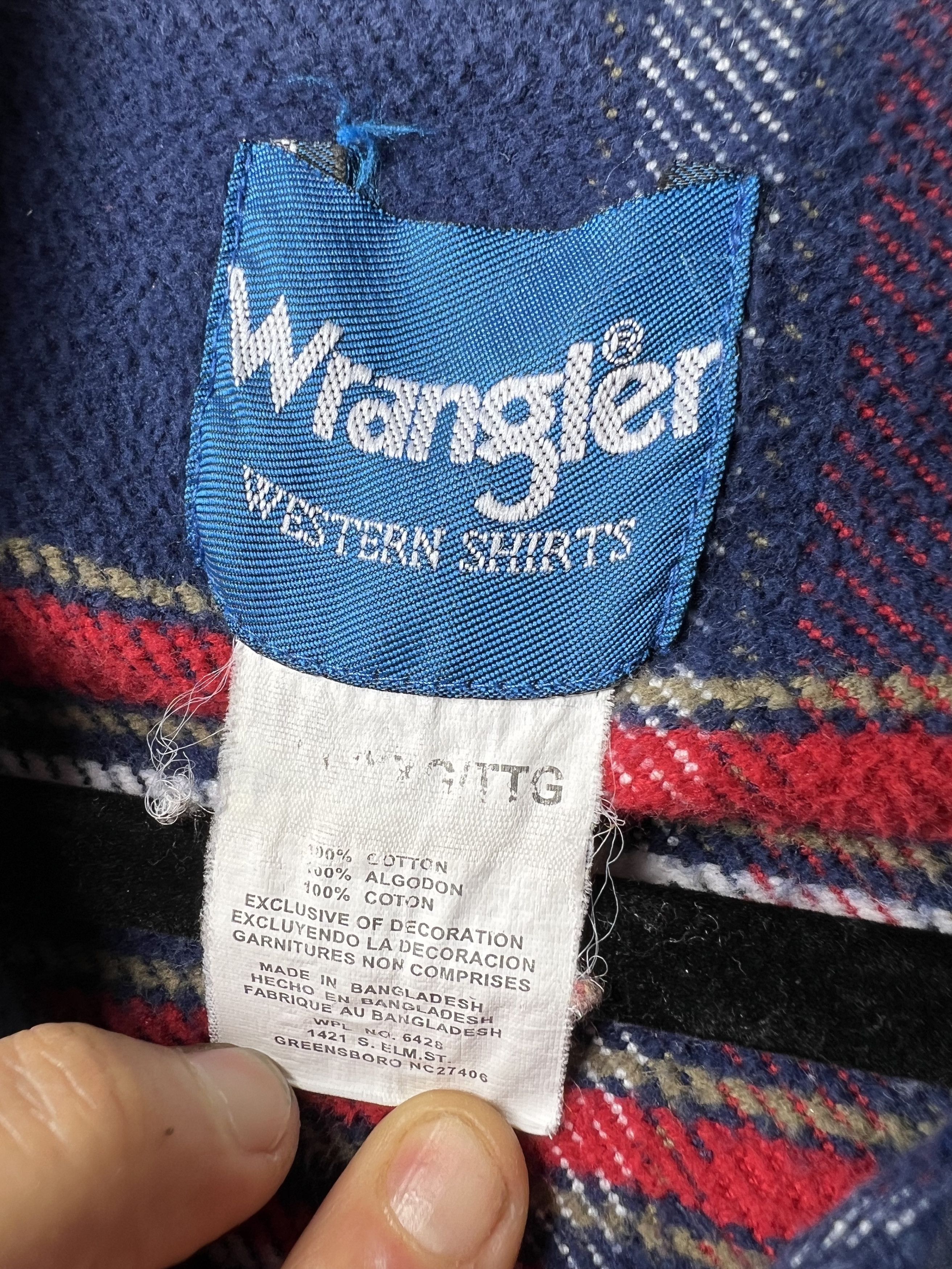 Flannel Vintage 1980's Wrangler Western Pearl Snap Long Sleeve Shirt Size US XL / EU 56 / 4 - 3 Thumbnail