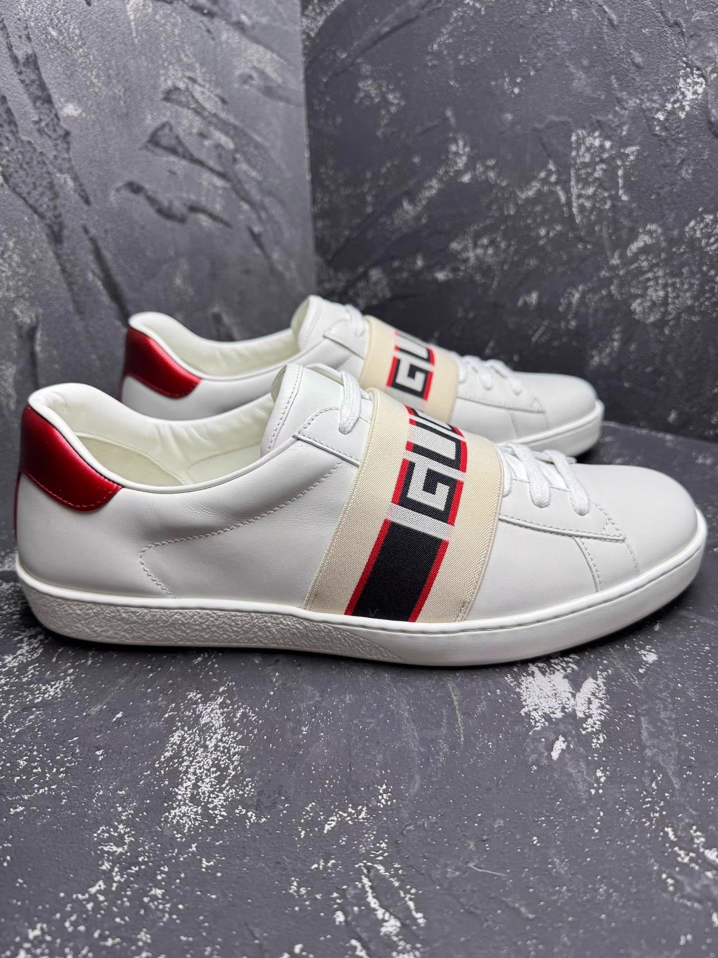 Gucci GUCCI ACE Lace-Up White Sneakers Q10 Size US 9.5 / EU 42-43 - 5 Thumbnail