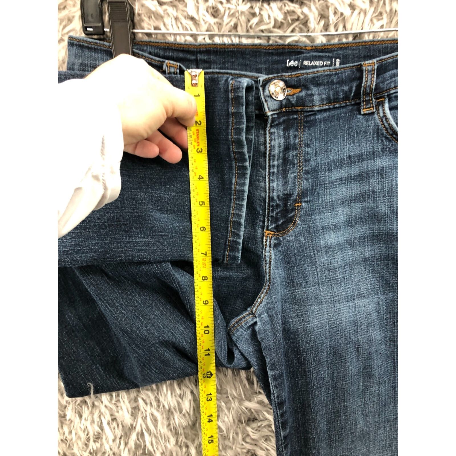 Lee Lee Relaxed Fit Jeans Womens Size 8 Mid Rise Dark Wash Blue Denim Size 30" / US 8 / IT 44 - 4 Thumbnail