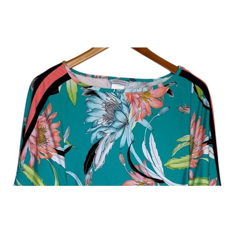 Trina Turk Trina Turk Swim Cover Up Women Small Teal Blue Shangri Size ONE SIZE - 3 Thumbnail