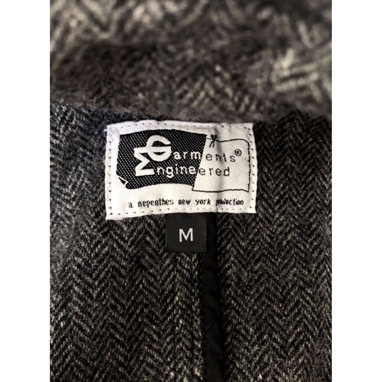 Engineered Garments Engineered Garments Coat Men's Herringbone Tweed Wool Gray Long Overcoat Size M Size US M / EU 48-50 / 2 - 5 Thumbnail