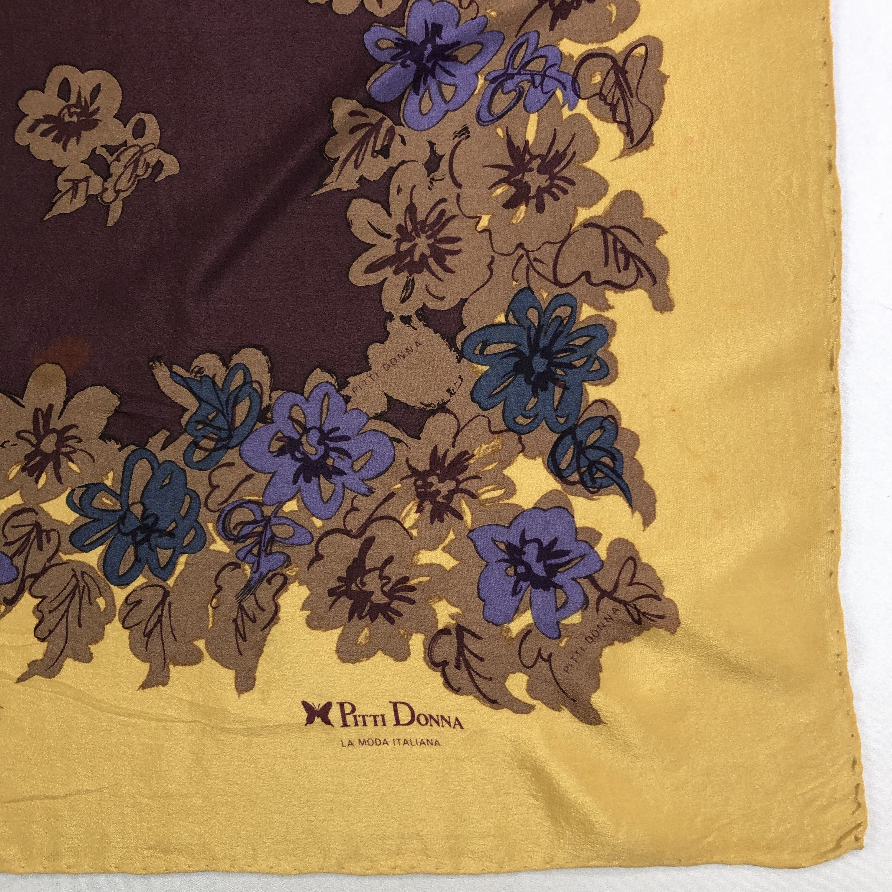 Vintage Vintage Pitti Donna Silk Scarf Size ONE SIZE - 4 Thumbnail