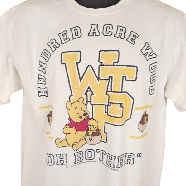Disney Winnie The Pooh T Shirt Mens Size Large White Disney Hundred Acre Wood Shirt Mens L White Disney Size US L / EU 52-54 / 3 - 2 Thumbnail