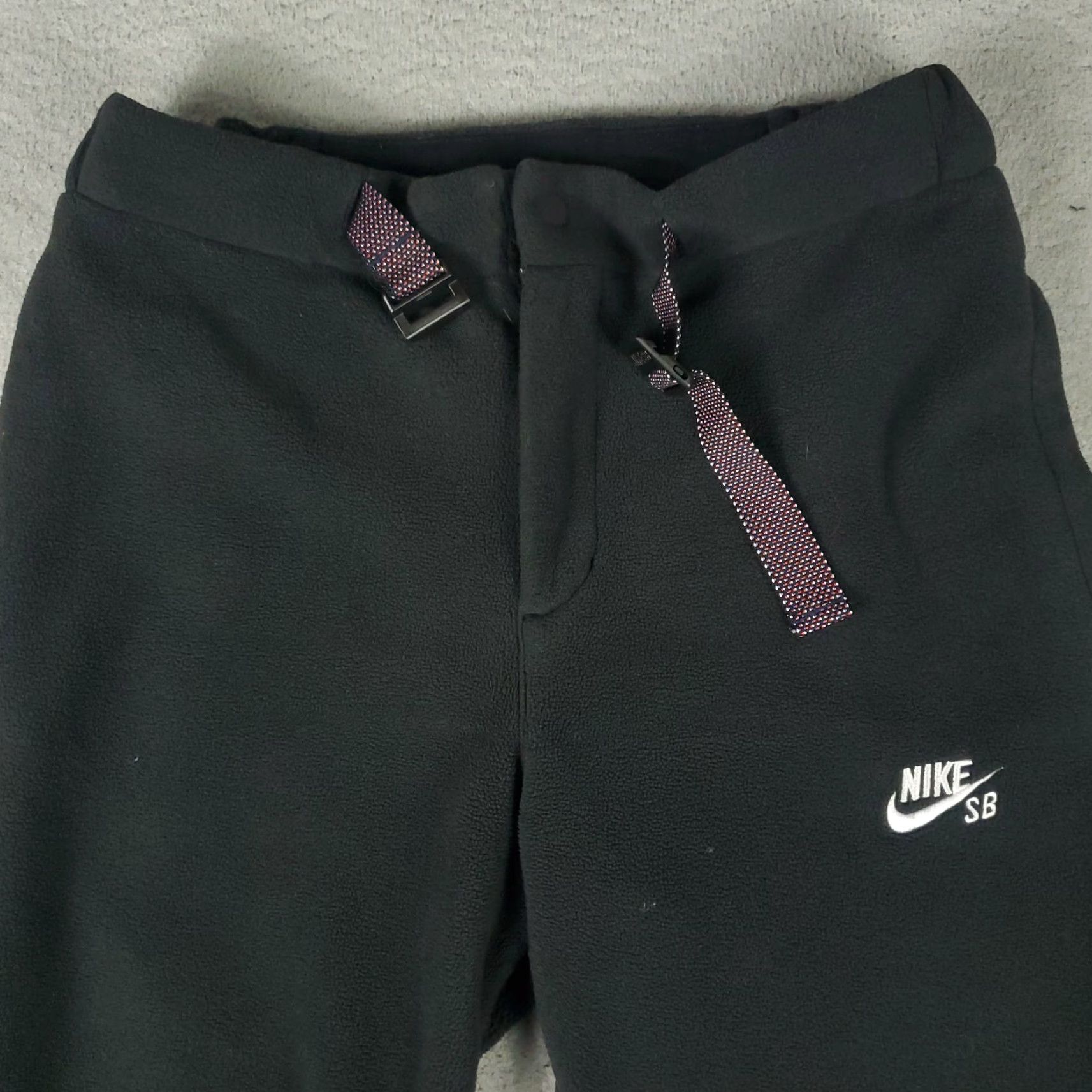 Nike Nike Pants Mens Small Black/Gray Polartec Fleece Swoosh Track Joggers Sweatpants Size US 29 - 2 Thumbnail