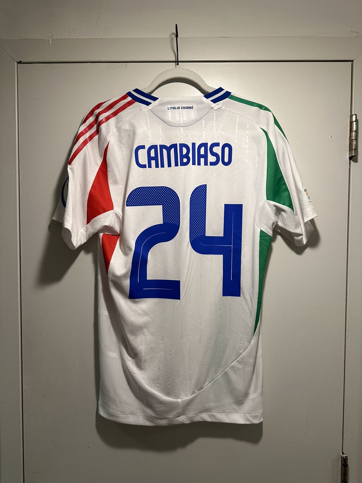 Adidas Player Version Italy Euro 2024 Away Adidas M Cambiaso #24 Size US M / EU 48-50 / 2 - 1 Thumbnail