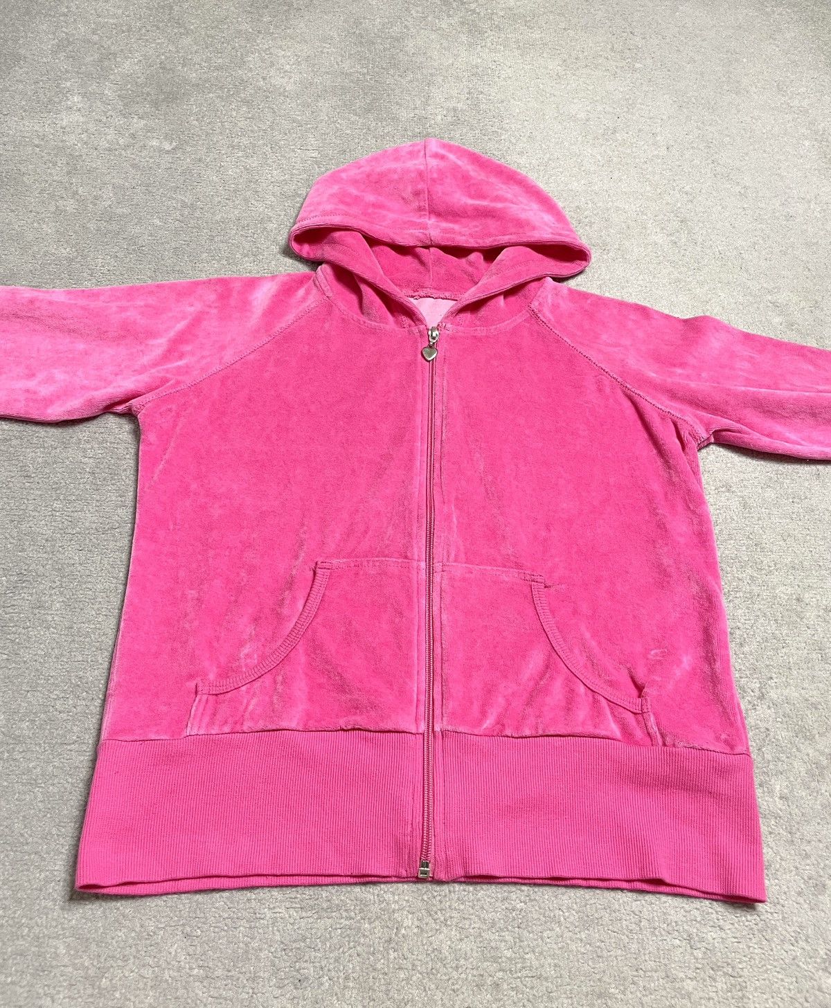 Vintage Vintage Velvet Pink Sweatshirt Zip Hoodie Drip Swag Size S / US 4 / IT 40 - 2 Thumbnail