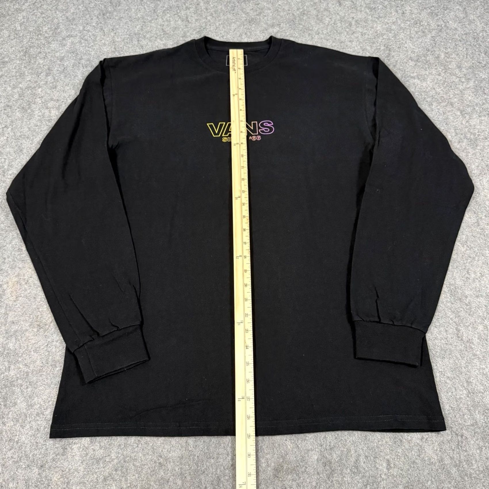 Vans VANS Classic Casual Graphic Print Long Sleeve Shirt Men L Black Size US L / EU 52-54 / 3 - 4 Thumbnail
