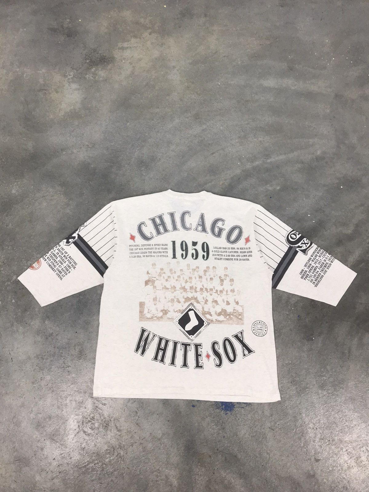 MLB Vintage 90s Long Gone Chicago White Sox 3/4 Sleeve Tee Size US XL / EU 56 / 4 - 4 Thumbnail