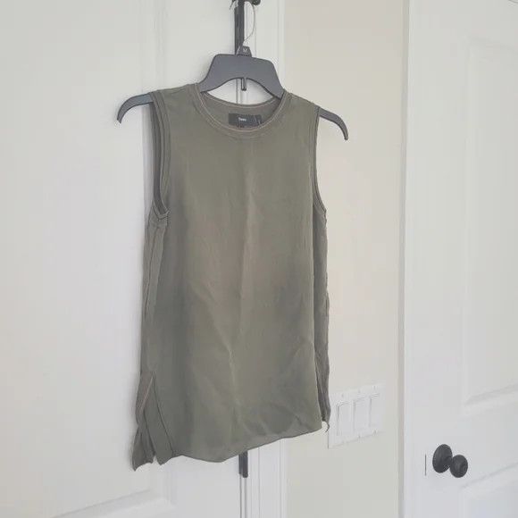 Theory Bonsai Silk Combo Shell Crew Neck Top Sz P Size XS / US 0-2 / IT 36-38 - 8 Thumbnail