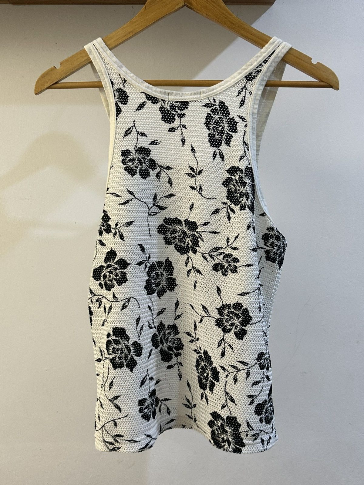 If Six Was Nine 2000s Tornado Mart - Knitted Chain Floral Tank Top Size US S / EU 44-46 / 1 - 5 Thumbnail