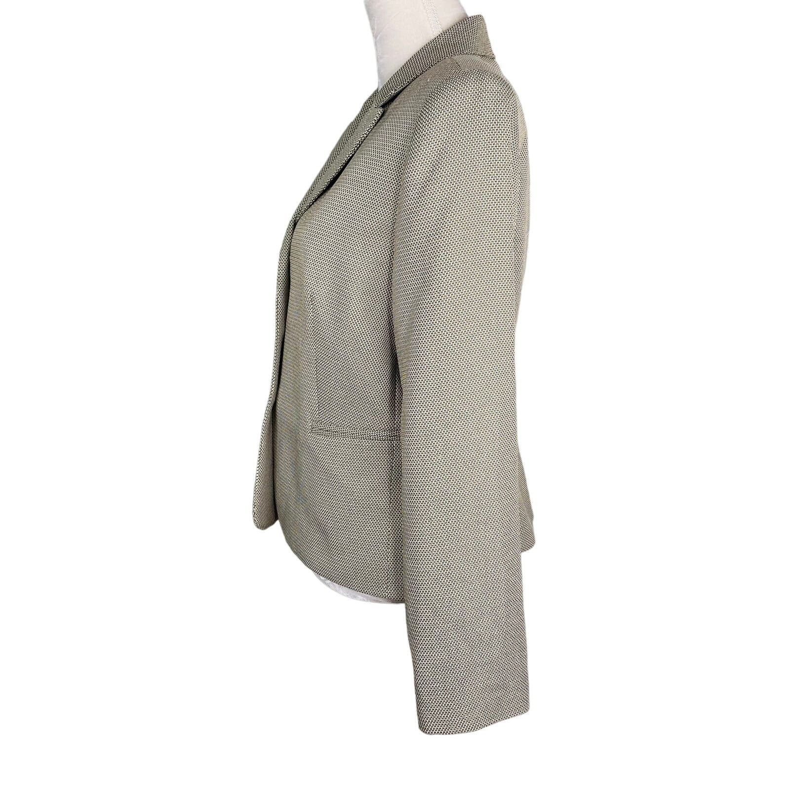 Other Vintage Giorgio Sant'Angelo Blazer 12 Taupe Ivory Weave New Size XL / US 12-14 / IT 48-50 - 6 Thumbnail