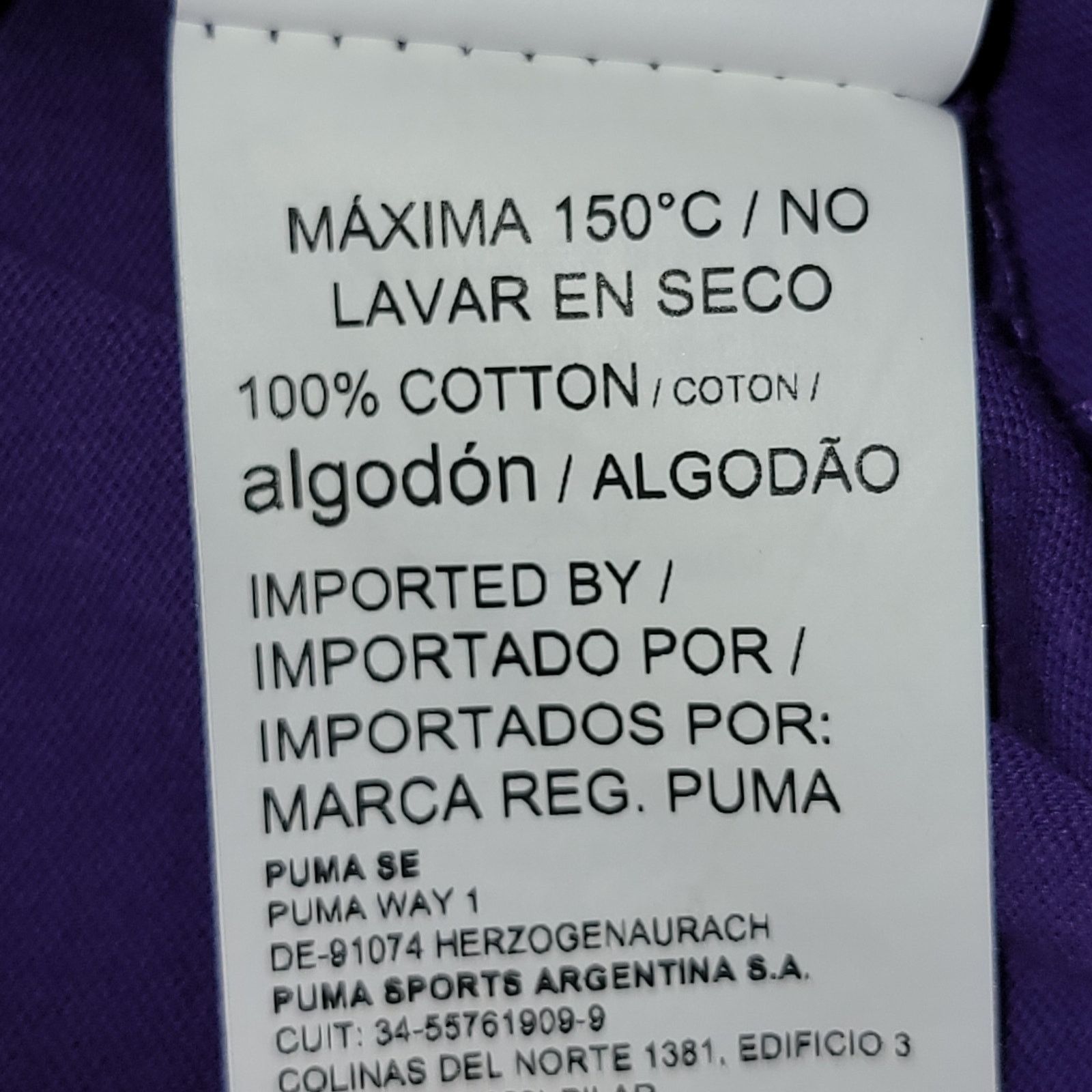 Puma Puma Purple Tee Yellow Puma Head - Size Large Size L / US 10 / IT 46 - 6 Thumbnail