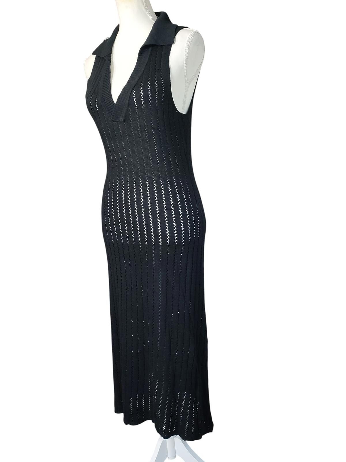 Other DOKOTOO Black Sleeveless Maxi Dress with Collar Size M / US 6-8 / IT 42-44 - 5 Thumbnail