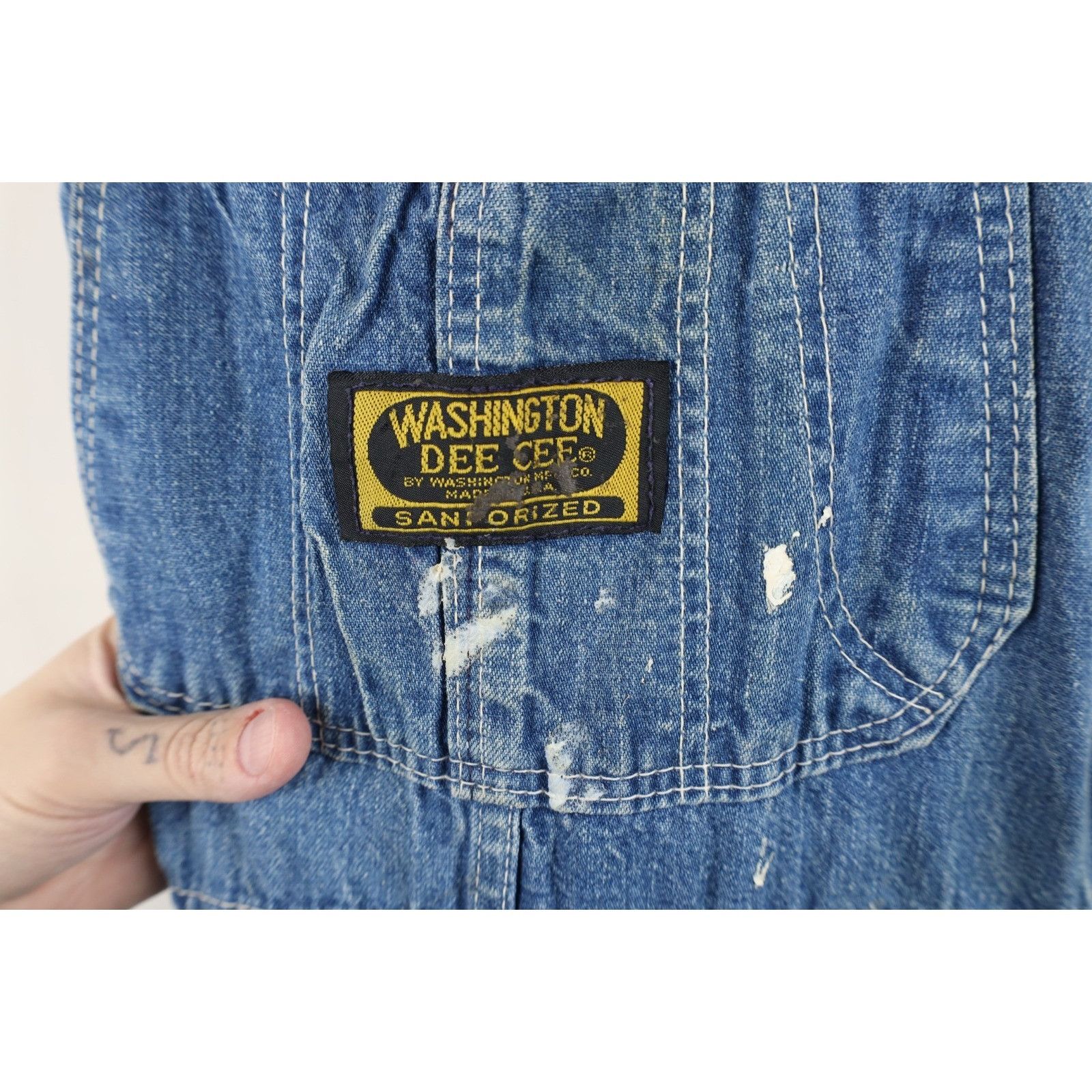 Vintage Vintage 50s 60s Streetwear Distressed Sanforized Overalls Size 27" / US 4 / IT 40 - 5 Thumbnail