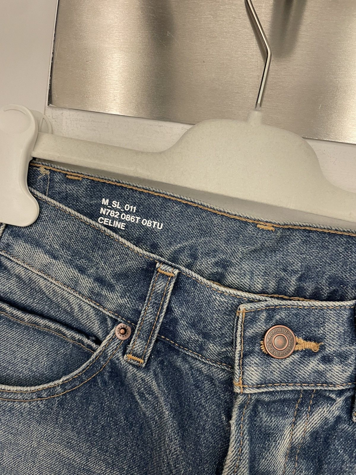 Celine Lou low-rise jeans in vintage union wash denim Size US 30 / EU 46 - 2 Thumbnail