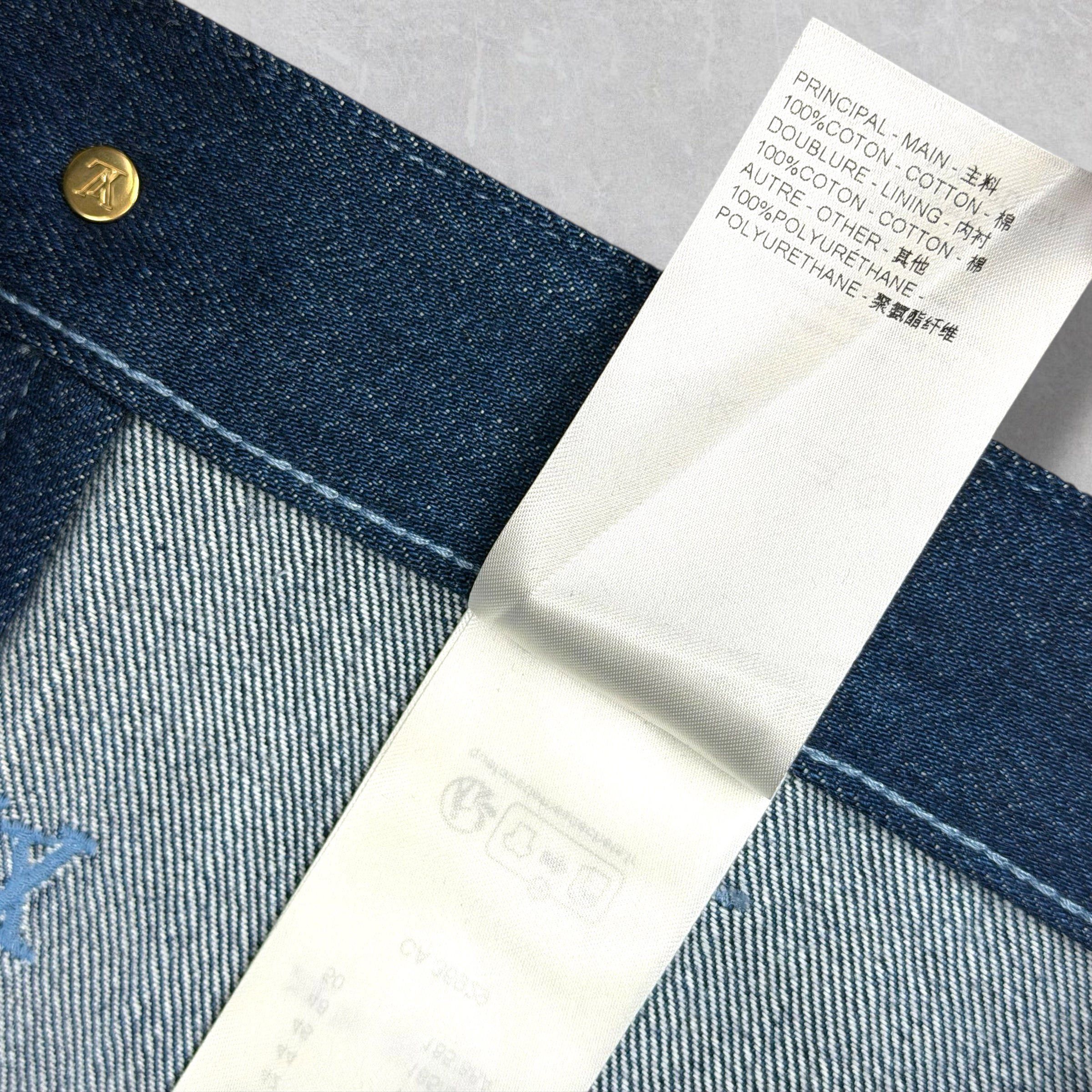 Louis Vuitton Louis Vuitton Embroidered Damier Denim Shorts 36 Size US 36 / EU 52 - 7 Thumbnail