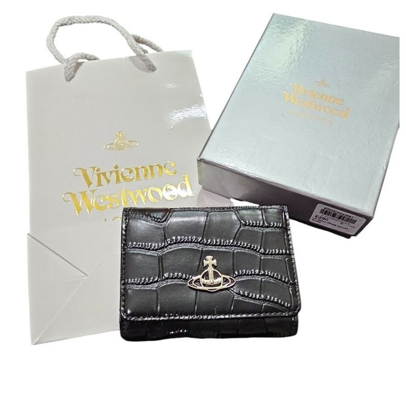 Vivienne Westwood Vivienne Westwood Small Frame Wallet Croc Embossed Size ONE SIZE - 3 Thumbnail