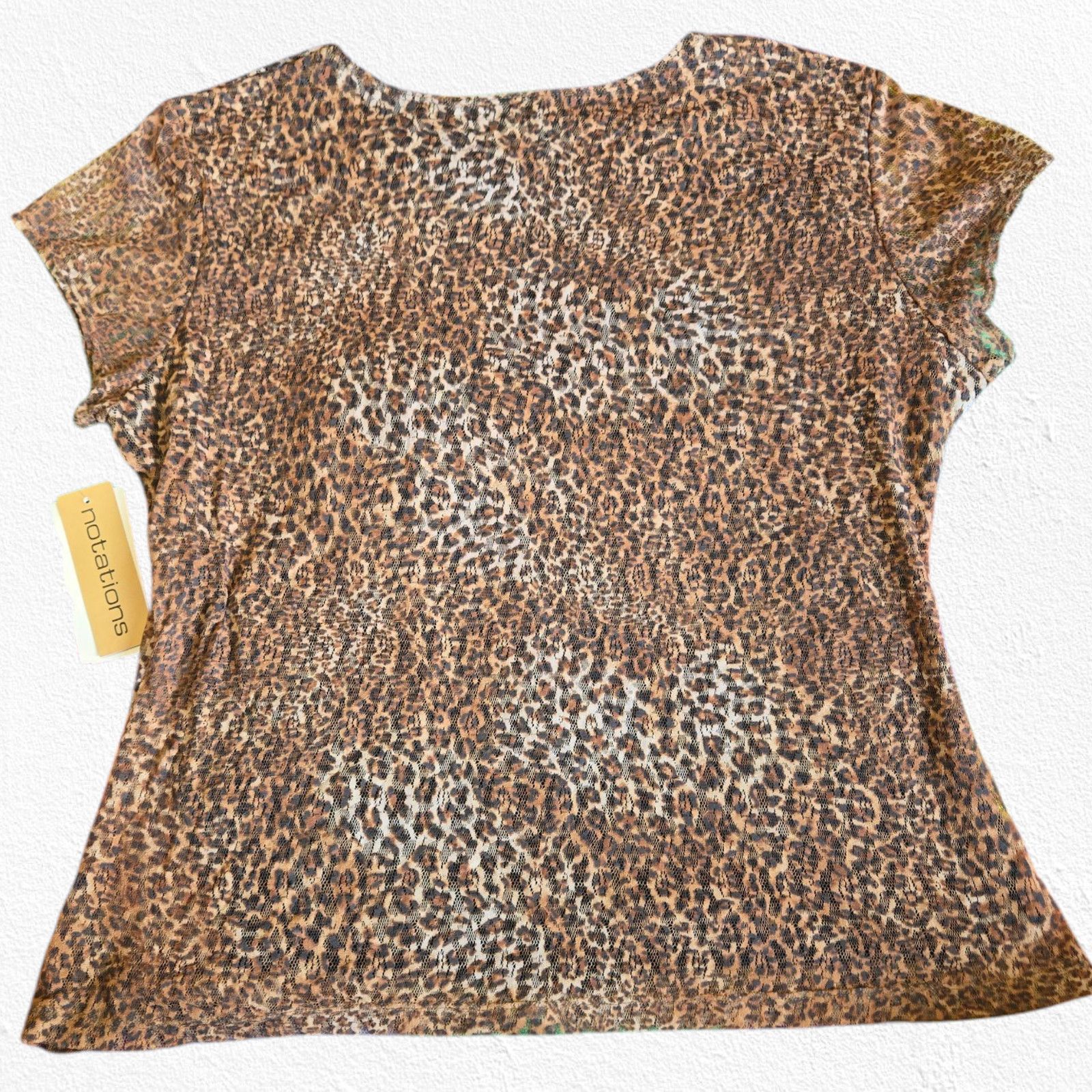 Vintage Y2K Animal Print Lace Overlay USA Made Blouse Size XL Size XL / US 12-14 / IT 48-50 - 11 Thumbnail