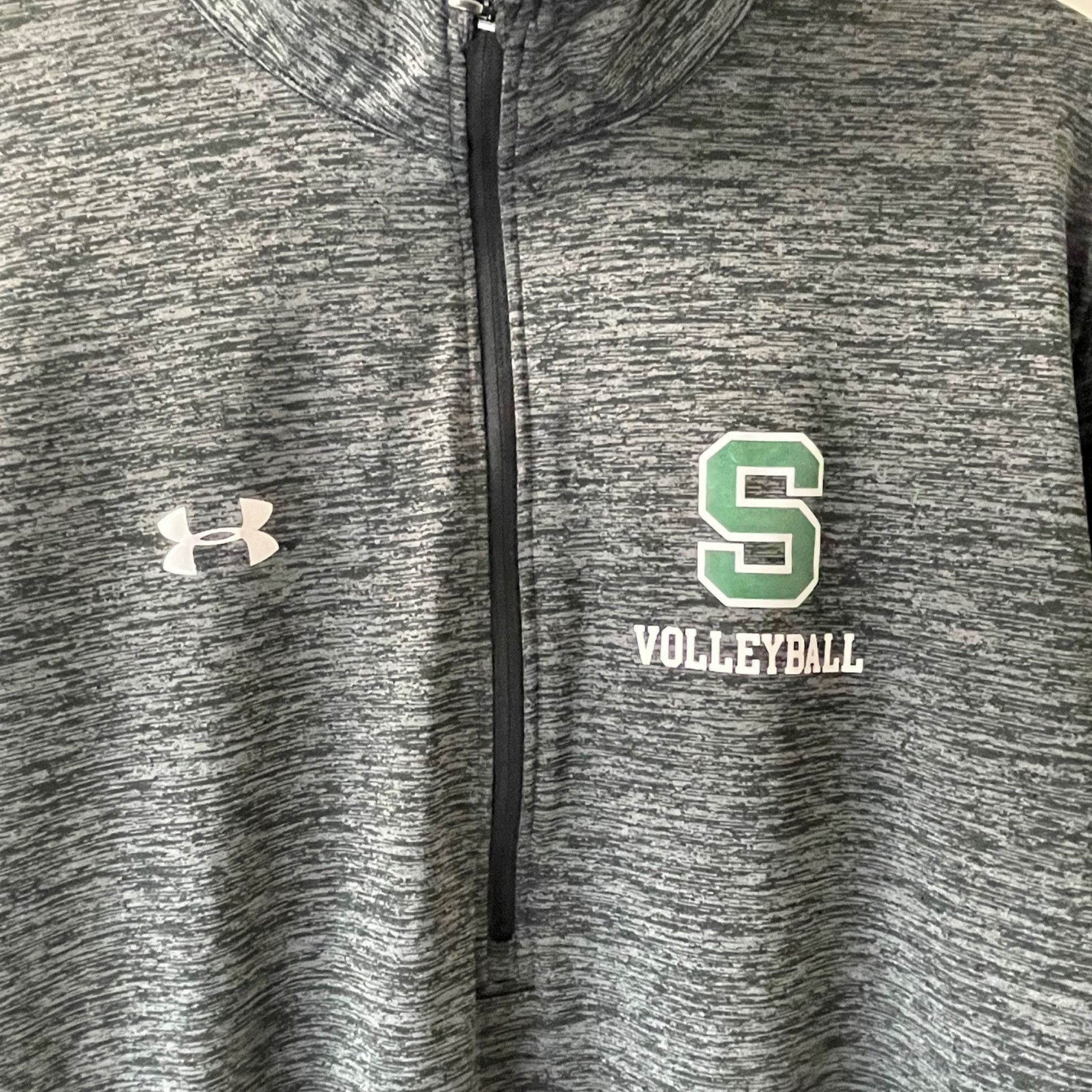 Under Armour Under Armour Gray Quarter-Zip Pullover S Logo Volleyball Size XL / US 12-14 / IT 48-50 - 4 Thumbnail