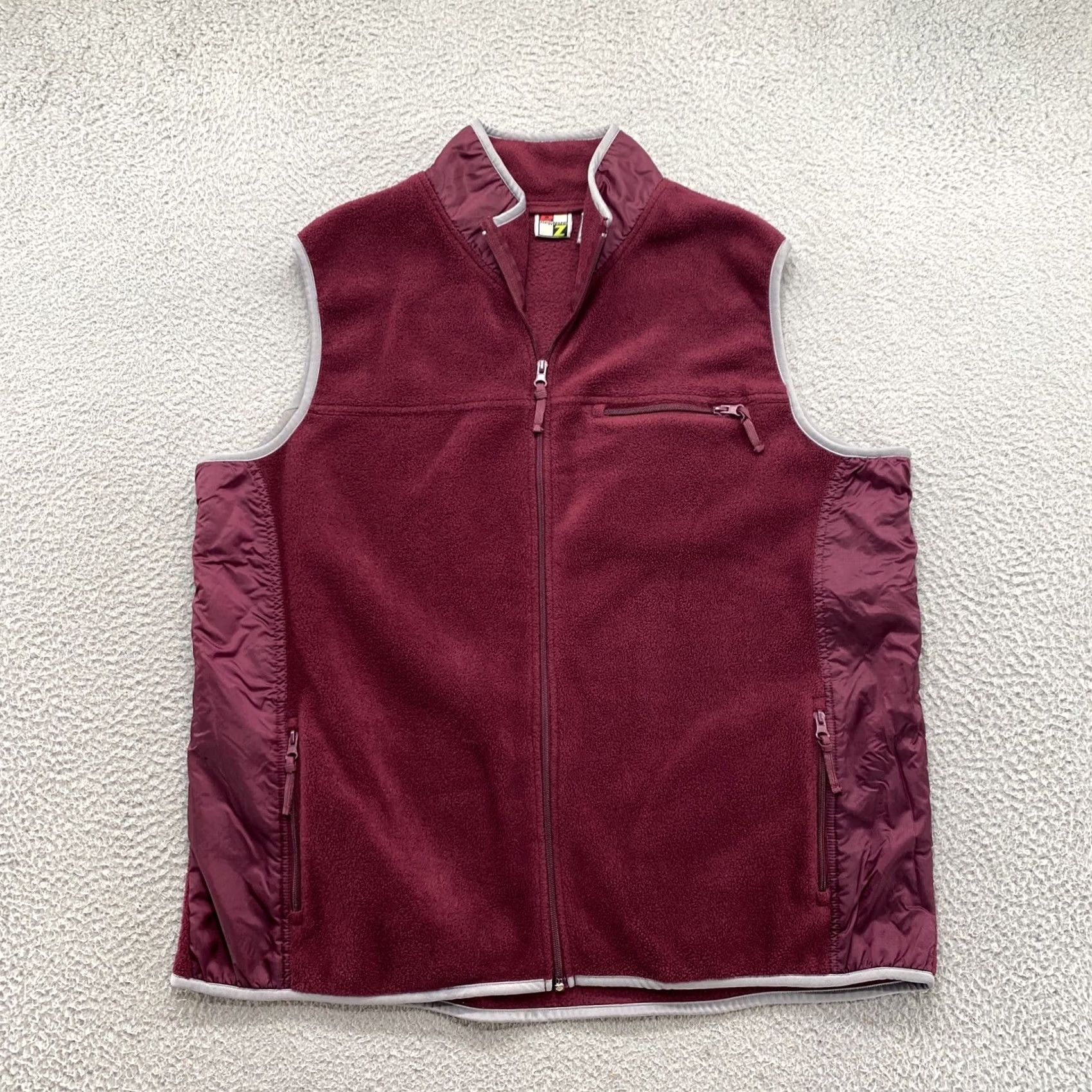 Vintage Energy Zone Maroon Full Zip Vest - Plus Size 3X - Fleece Size XXL / US 16-18 / IT 52-54 - 2 Thumbnail