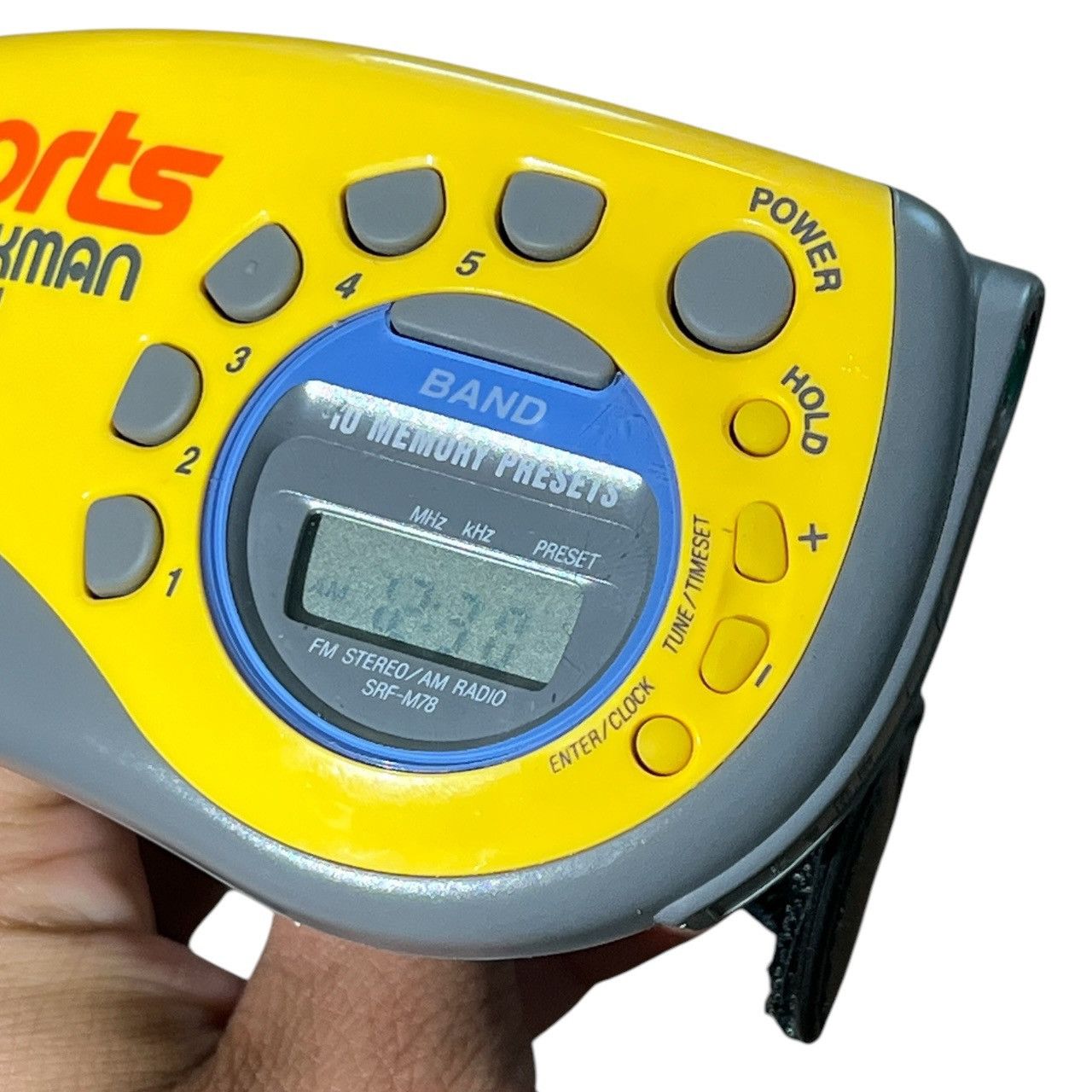 Sony × Vintage Vintage Sony Walkman Sports Radio Yellow Digital AM FM Size ONE SIZE - 8 Thumbnail
