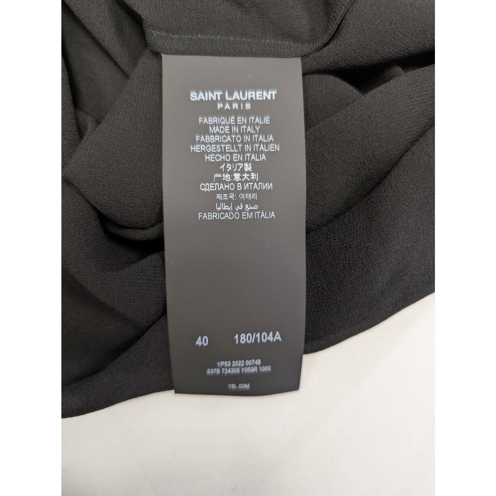 Saint Laurent Paris o1rshd1 Chemise Detail Ragla Georgette De Soie Lavee Shirt Size US M / EU 48-50 / 2 - 12 Thumbnail