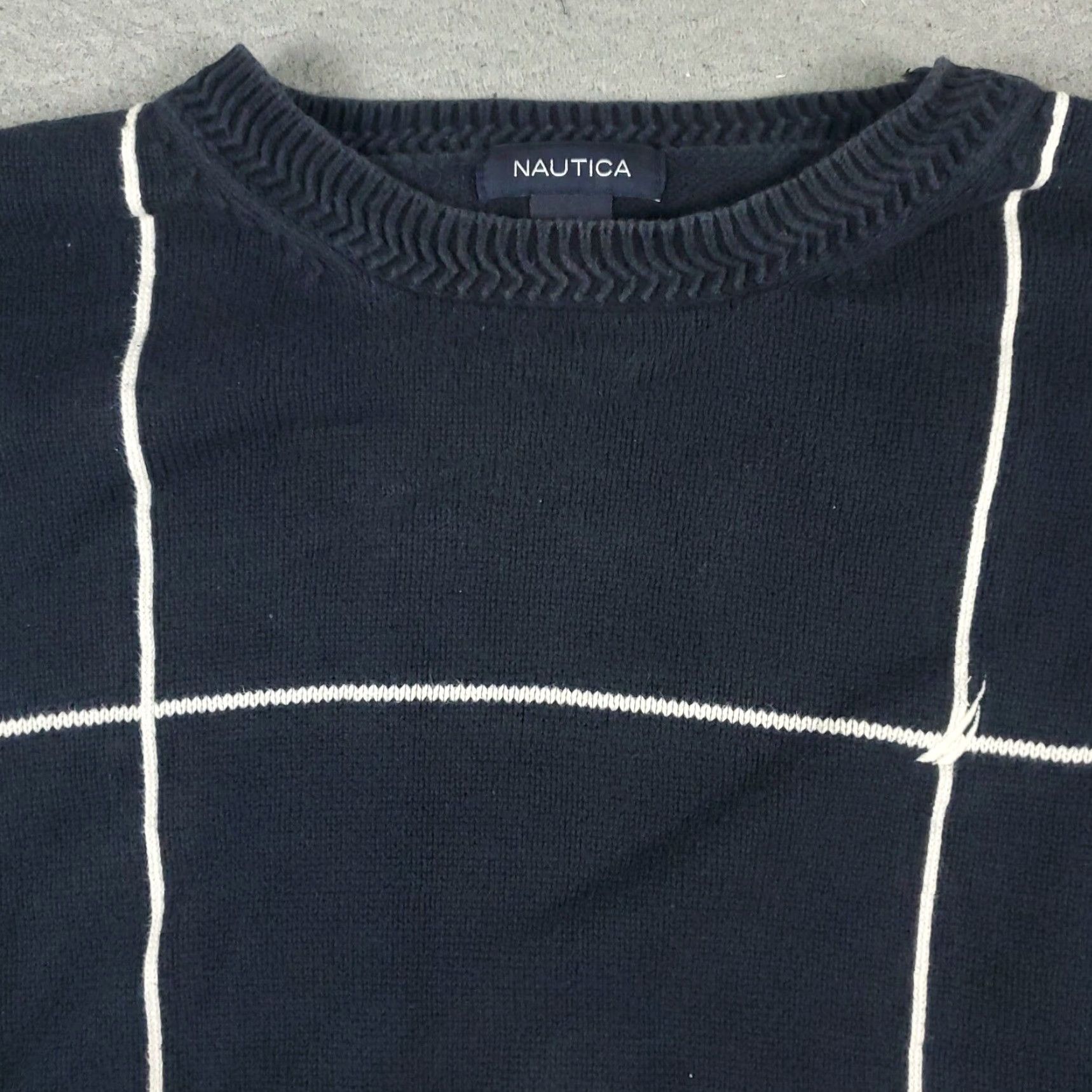 Nautica Nautica Blue Crew Neck Sweater Mens XL Cotton Knit Pullover Size US XL / EU 56 / 4 - 2 Thumbnail