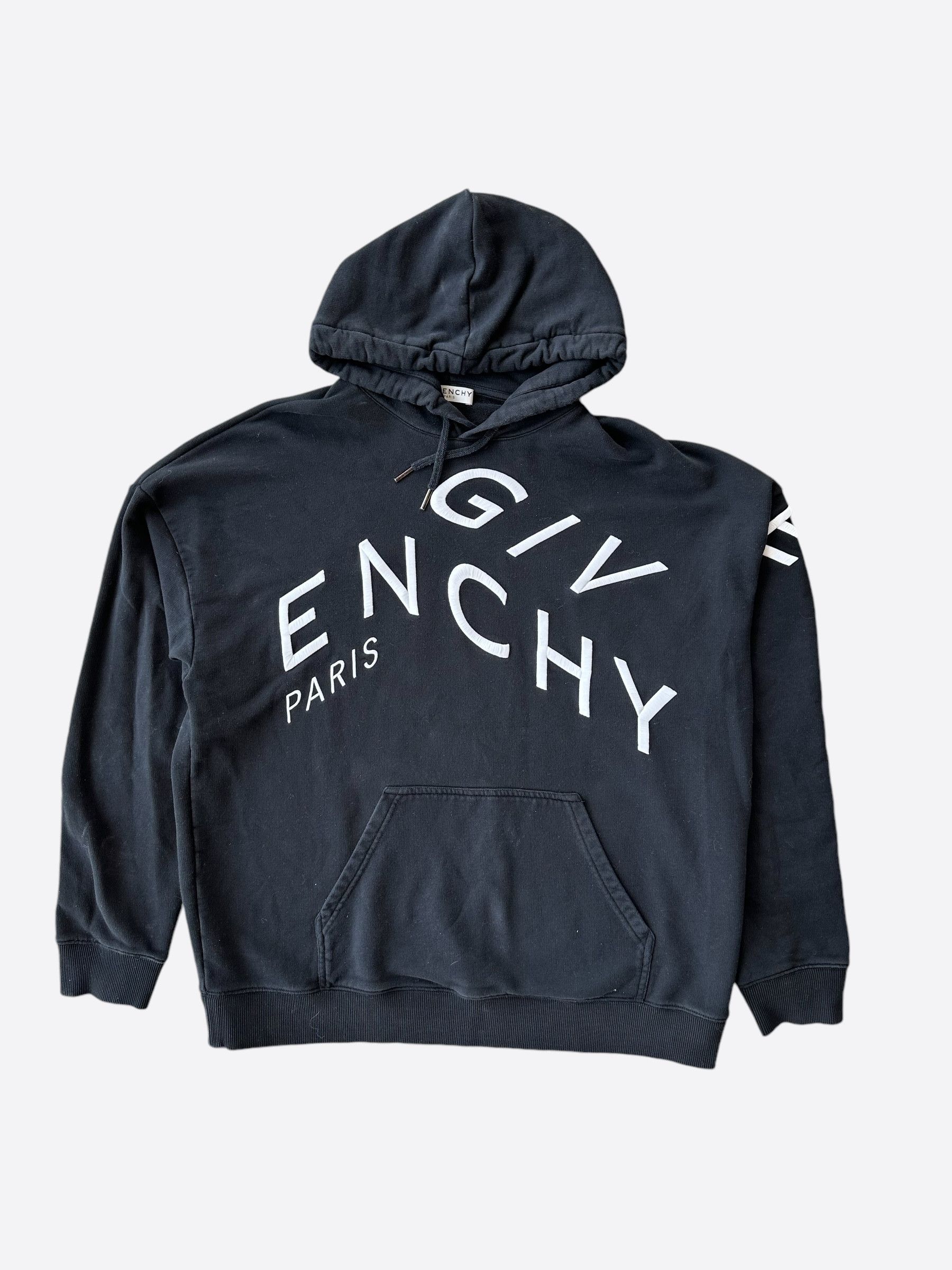 Givenchy Givenchy Black & White Refracted Logo Hoodie Size US XXL / EU 58 / 5 - 1 Thumbnail