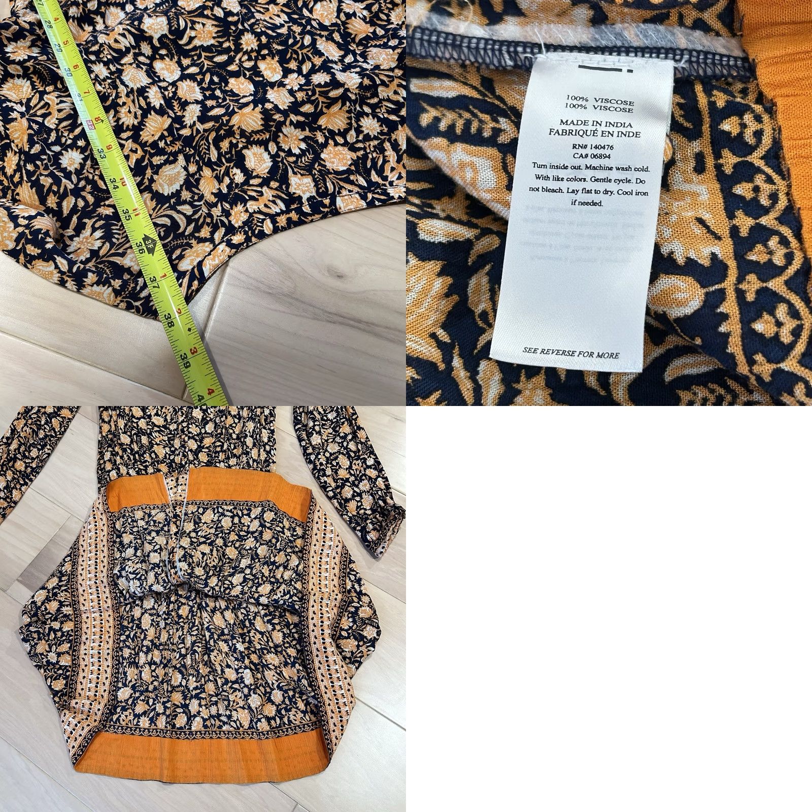 Faherty Faherty Montara Dress - Wanderlust Floral Blue Orange Womens S Mini Size S / US 4 / IT 40 - 8 Thumbnail