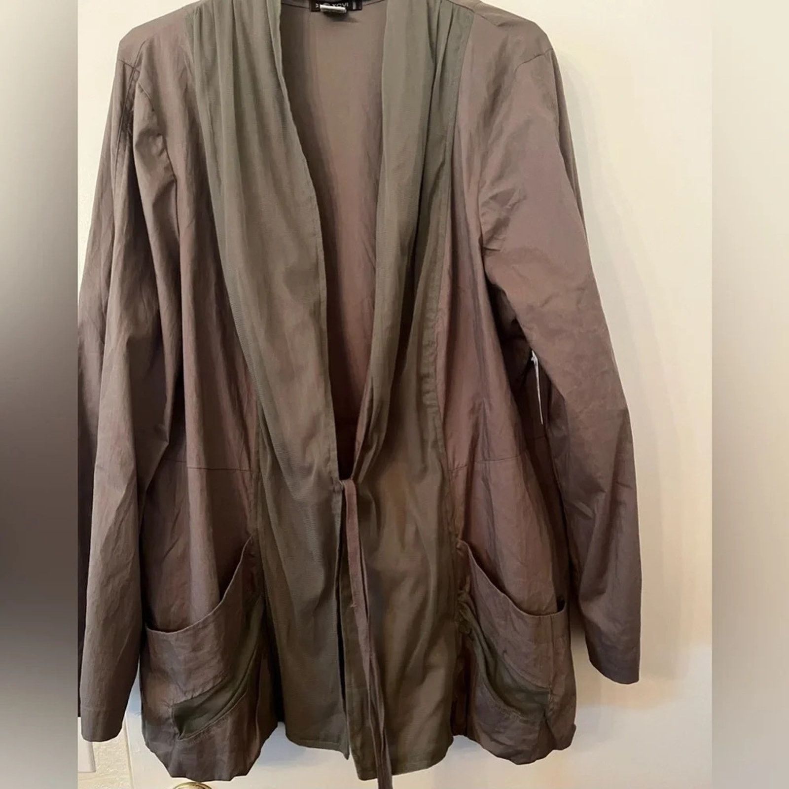 The Unbranded Brand XCVI jacket with mesh overlay on front & collar, size 2X Size XXL / US 16-18 / IT 52-54 - 2 Thumbnail