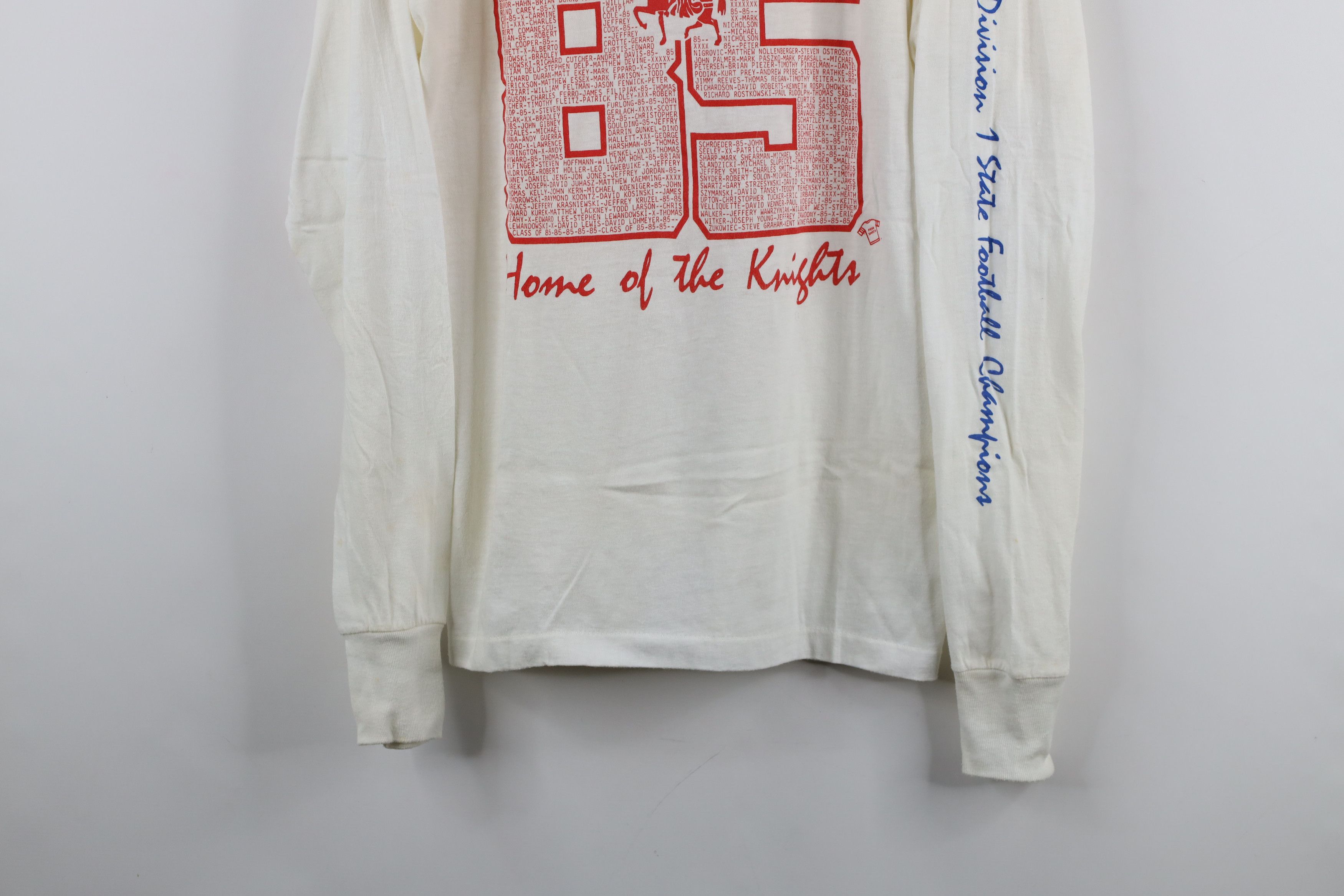 Vintage Vintage 80s Champs Francis de Sales Long Sleeve T-Shirt USA Size US L / EU 52-54 / 3 - 3 Thumbnail