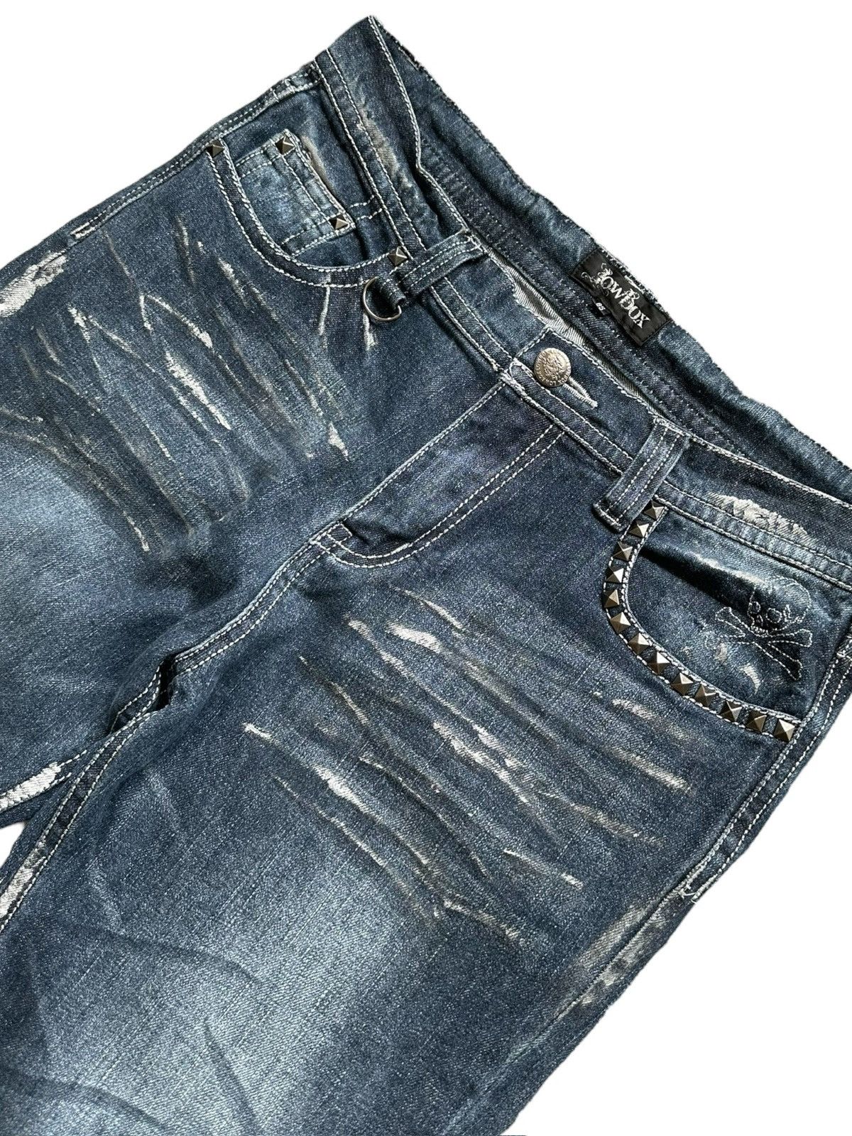 LOWBOX 00's - LOWBOX J-rock studded pocket jeans Size US 33 - 1 Thumbnail