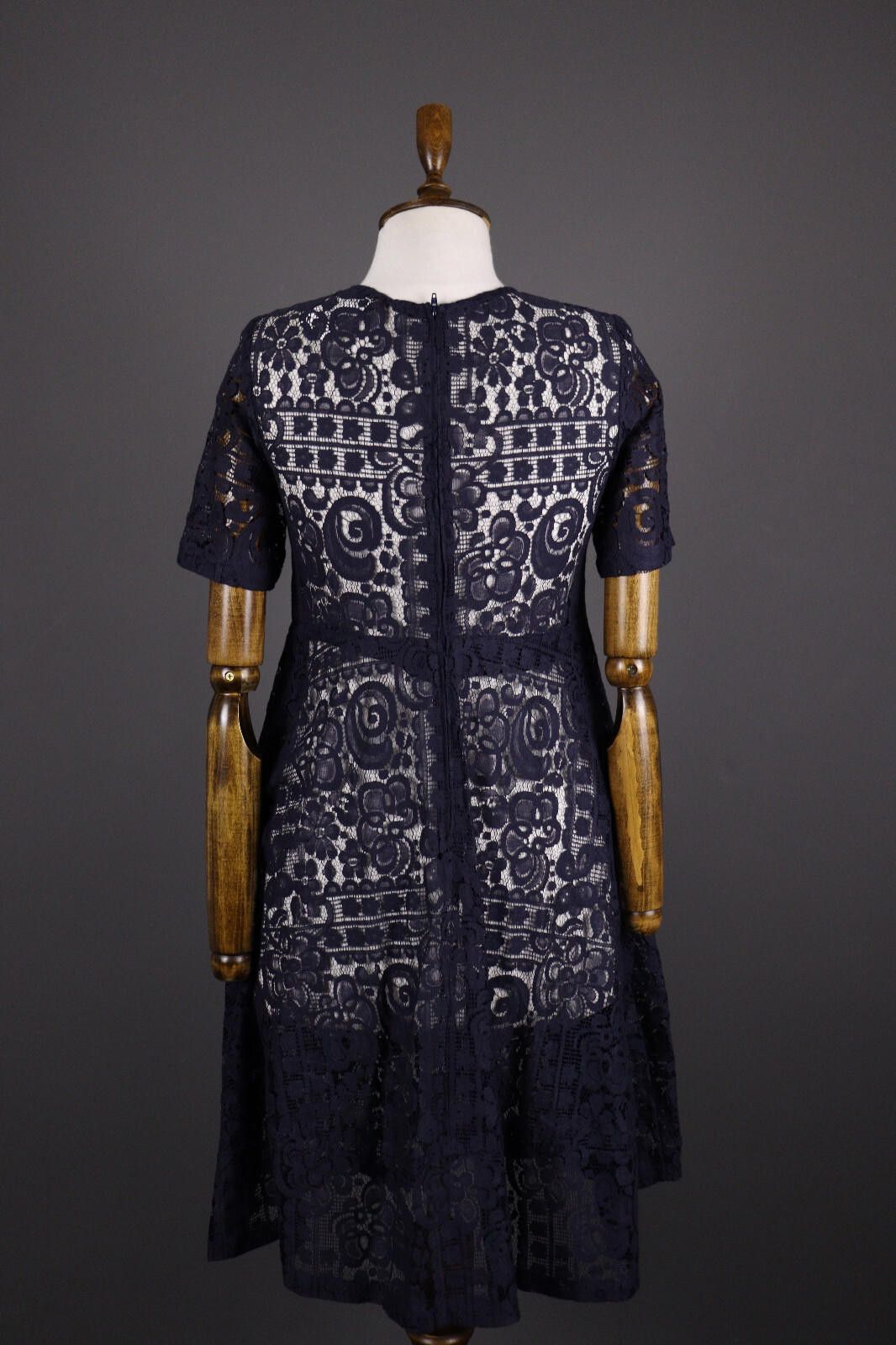 Designer Max Mara Studio Blue Mesh Lace Floral US 2 / 36 / UK 4 Size M / US 6-8 / IT 42-44 - 5 Thumbnail