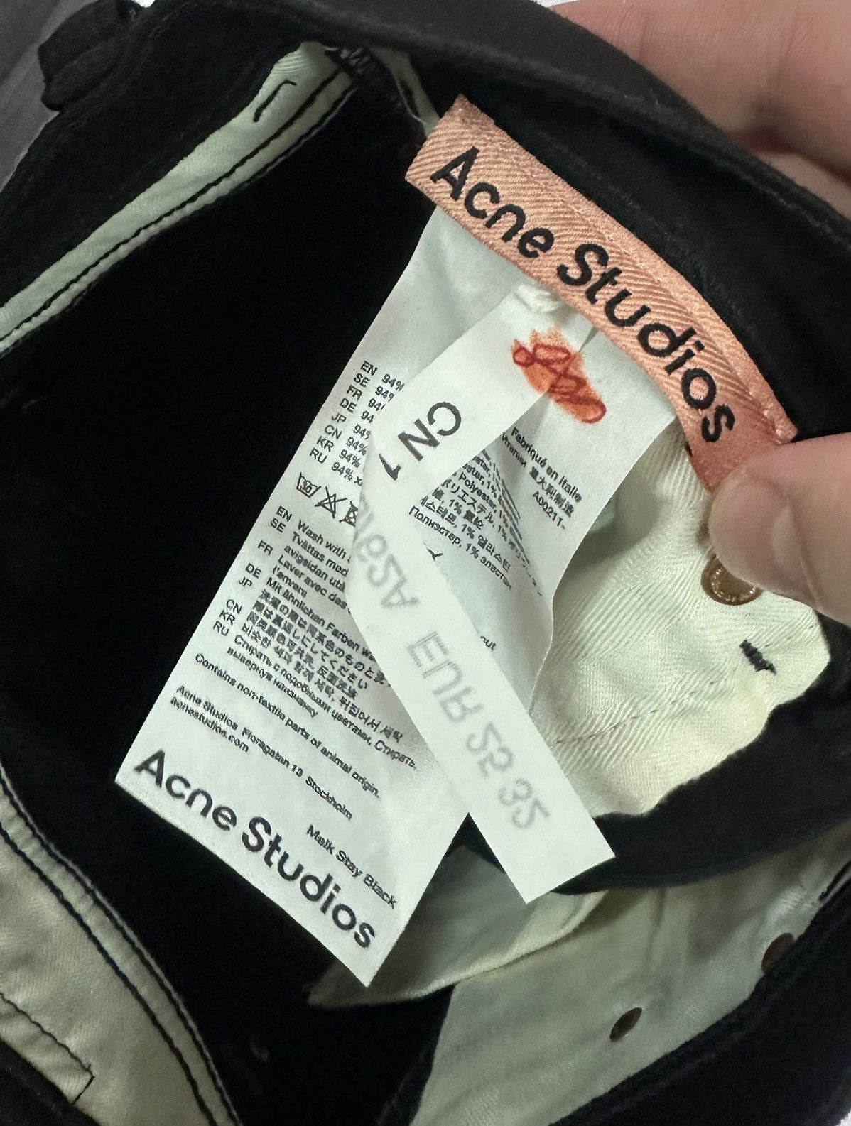 Acne Studios Acne Studios Melk Stay Black Womens Classic Black Jeans Size 25" / US 0 / IT 36 - 13 Thumbnail