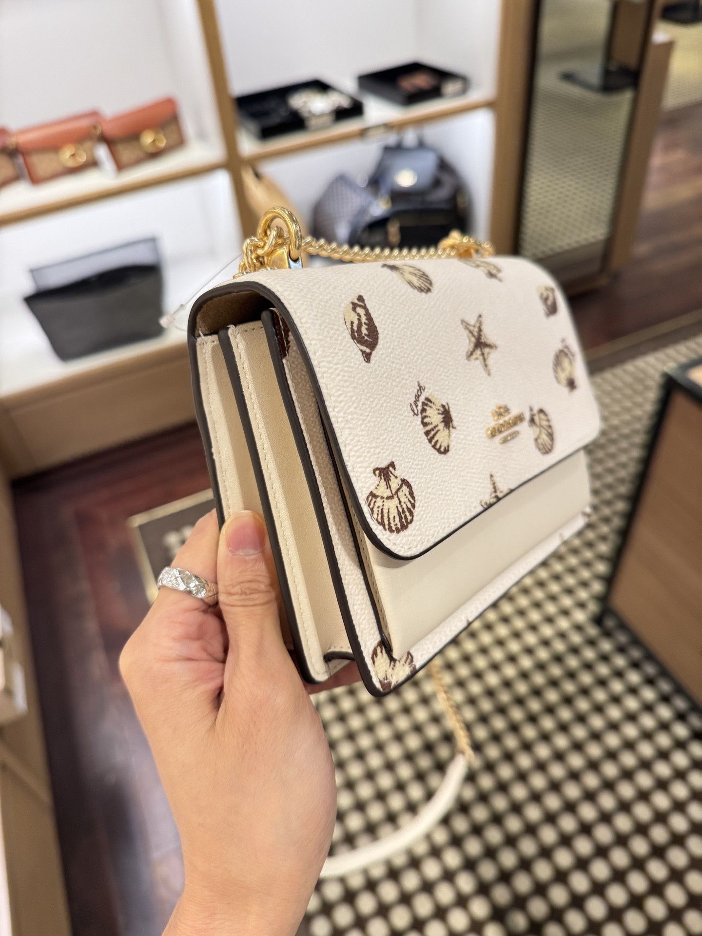 COACH Mini Klare Crossbody Bag With Shell Print CBI18