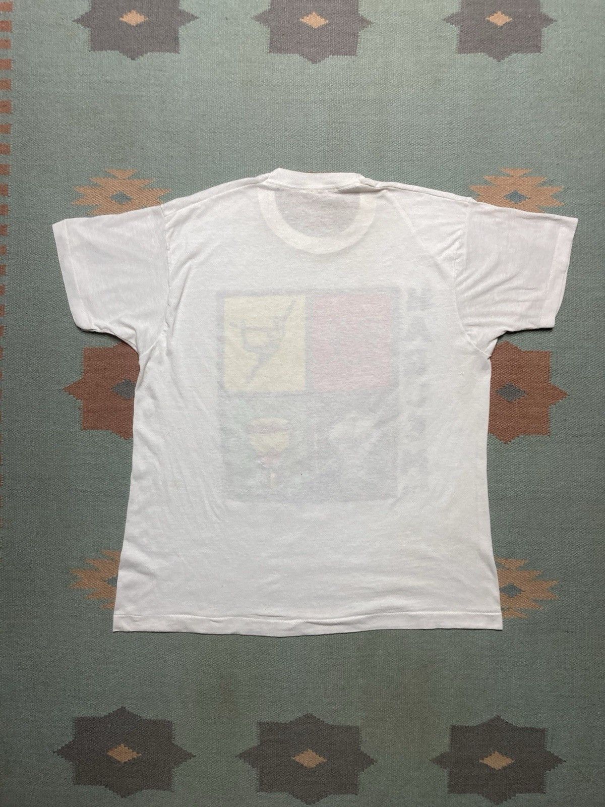 Vintage 80s t shirt Harlem New York NY art thin soft screen stars XL Size US XL / EU 56 / 4 - 6 Thumbnail