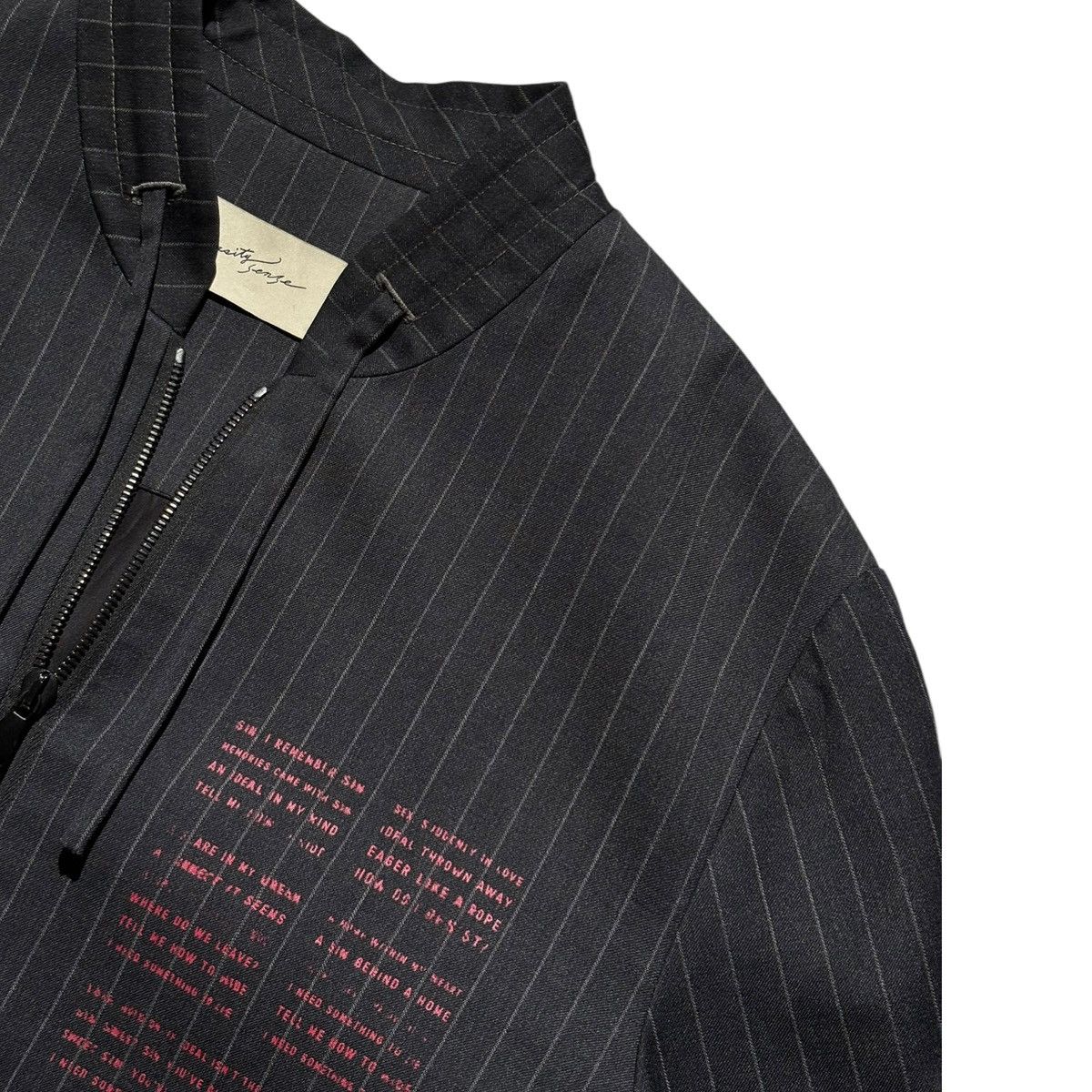 Japanese Brand × NE.SENSE Pinstripe paneled boxy tassel jacket Size US M / EU 48-50 / 2 - 2 Thumbnail