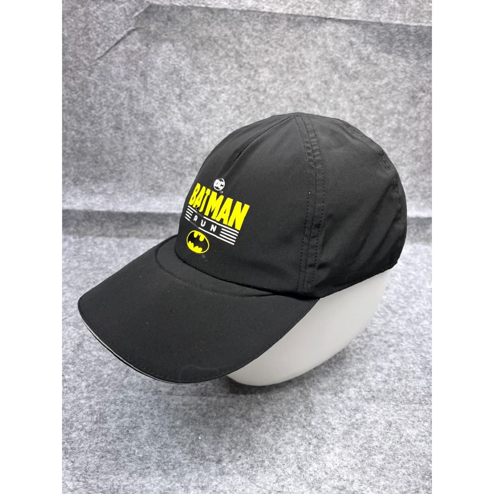 Vintage Batman Run Hat Cap One Size Adult Black Yellow Polyester Spandex Adjustable Lightweight Baseball Cap Size ONE SIZE - 4 Thumbnail