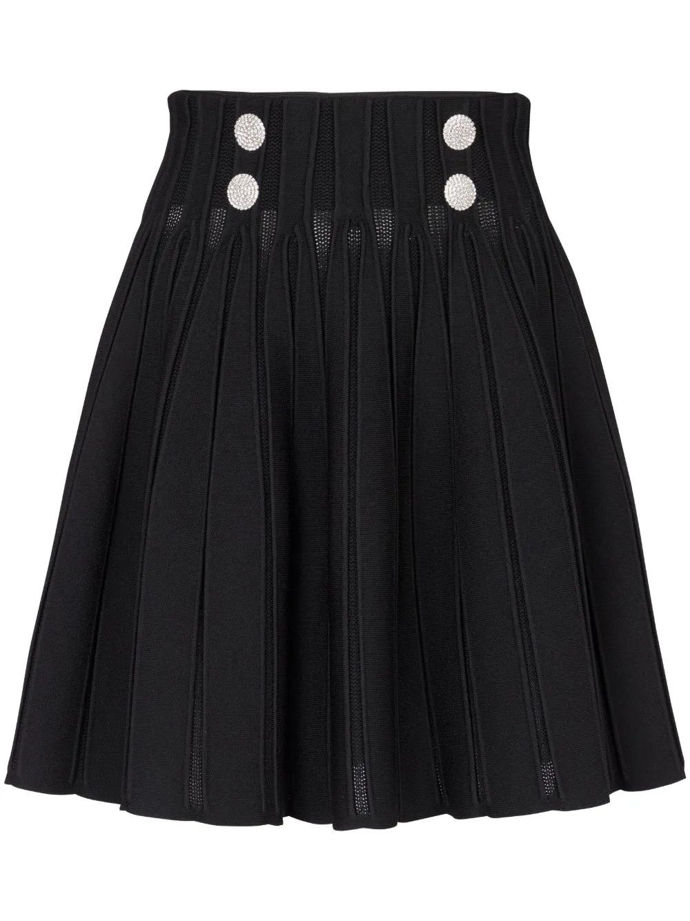 Balmain o1y0625 Mini Skirt in Black Size 28" / US 6 / IT 42 - 1 Thumbnail